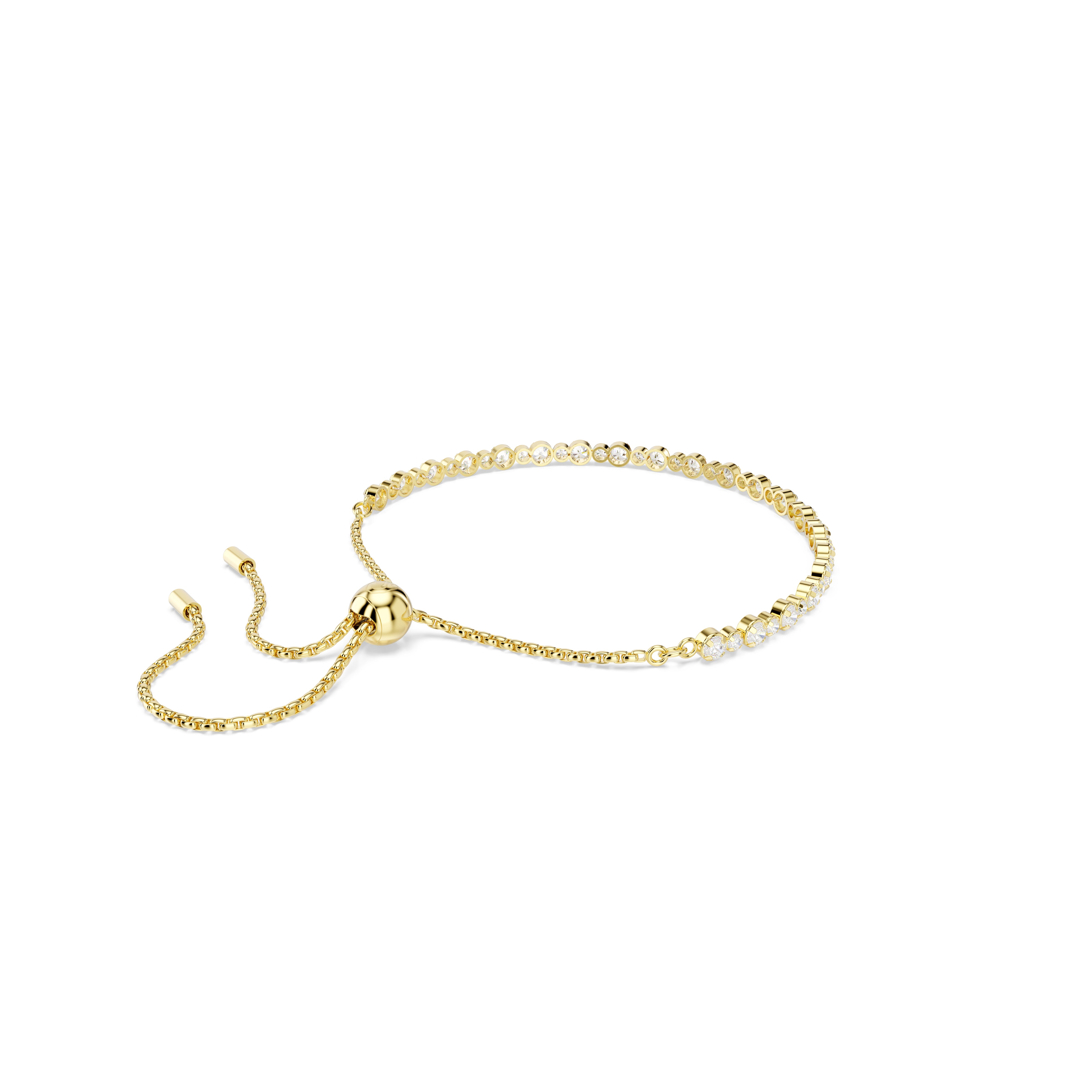 Swarovski Matrix Tennis Gold Tone Sliding Bracelet