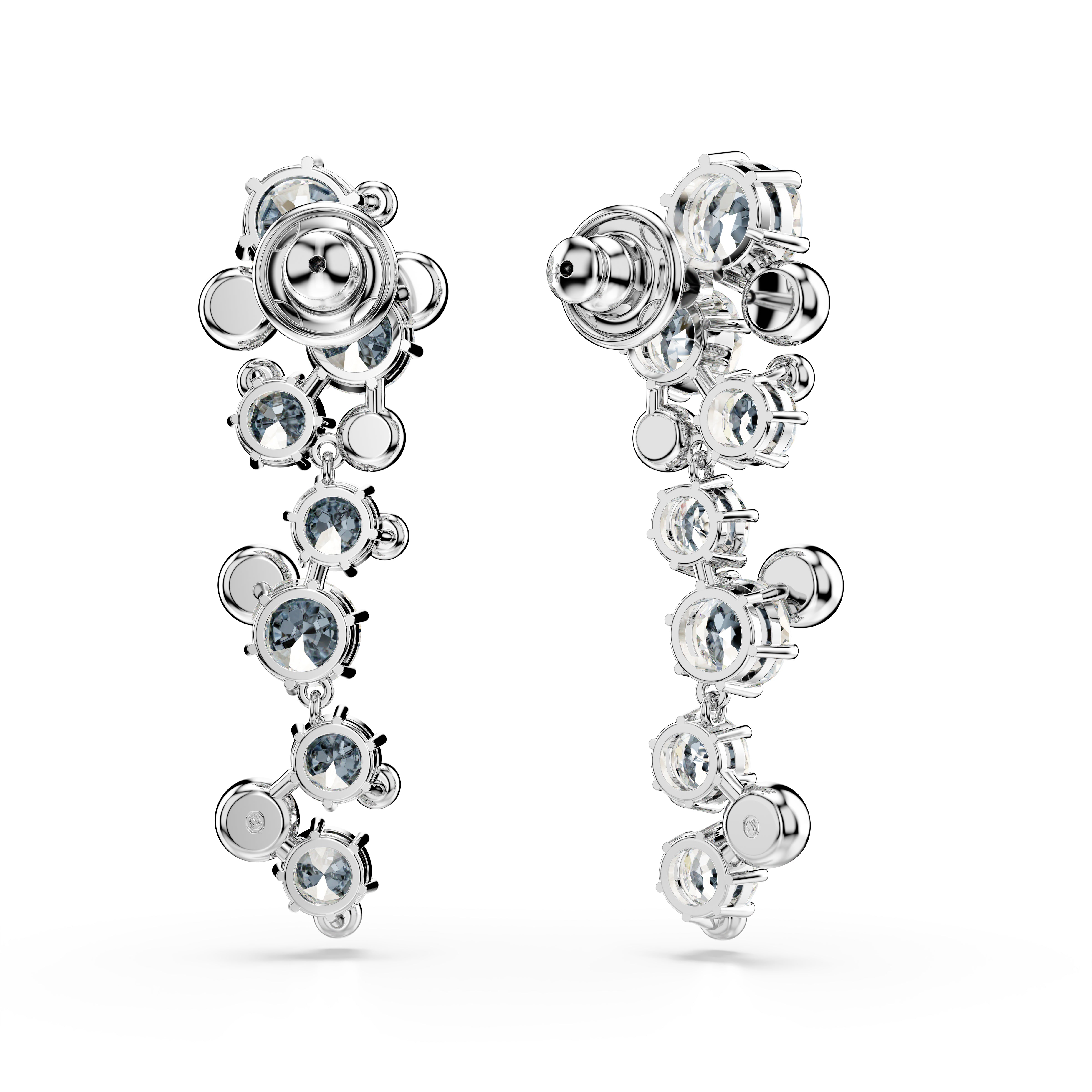 Swarovski Constella Mixed Cuts Rhodium Drop Earrings