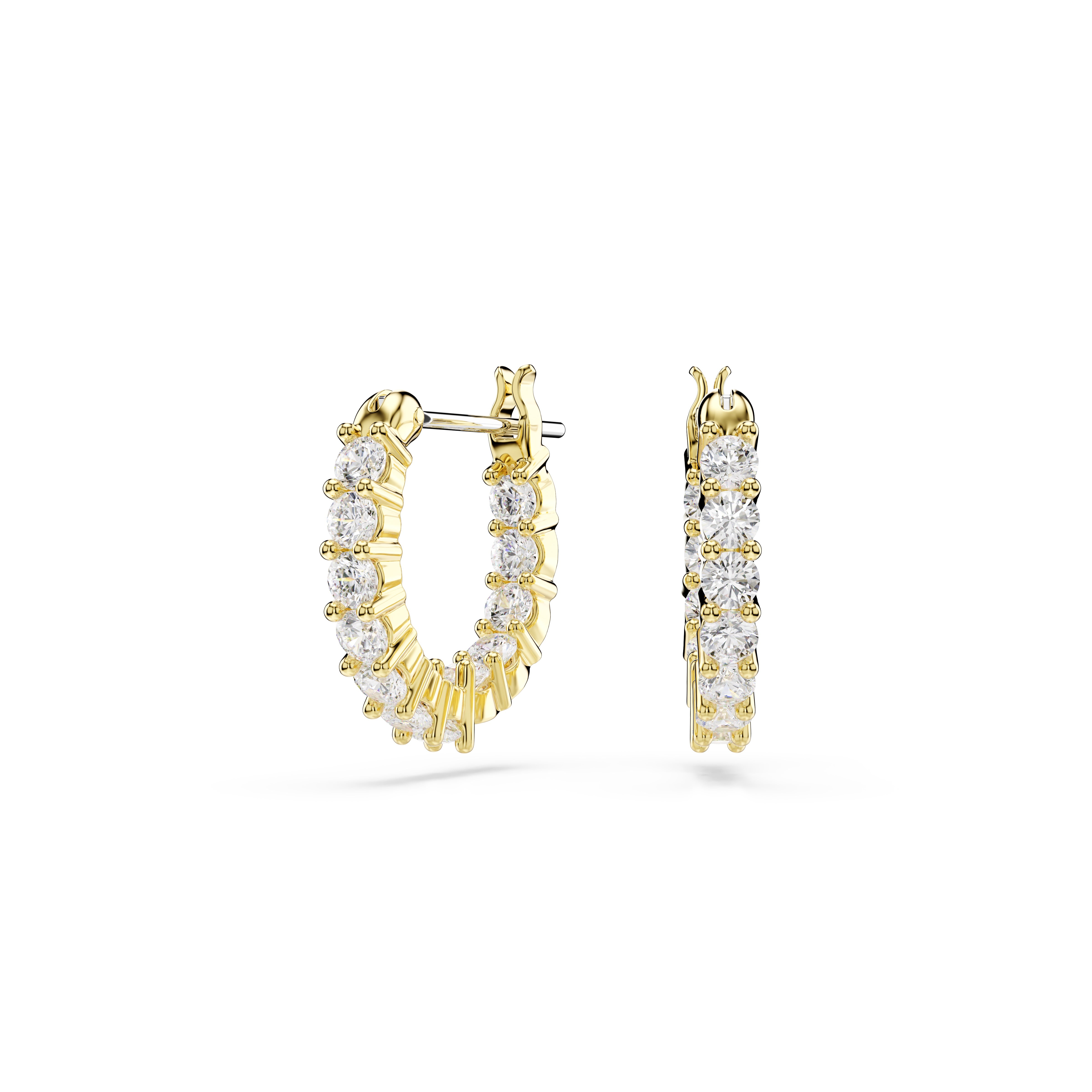 Swarovski Matrix Vittore Gold Tone Hoop Earrings