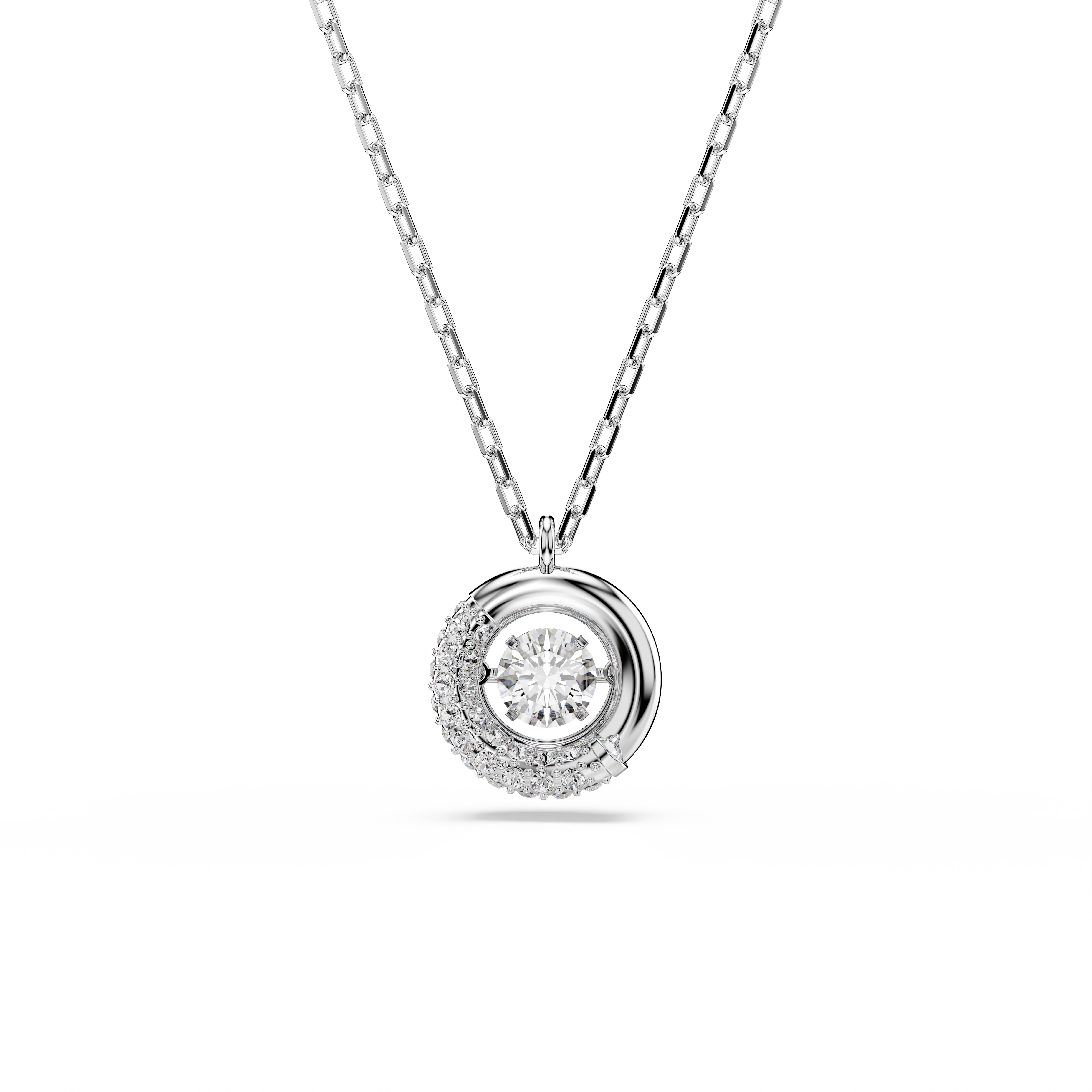Swarovski Dextera Round Cut Rhodium Necklace