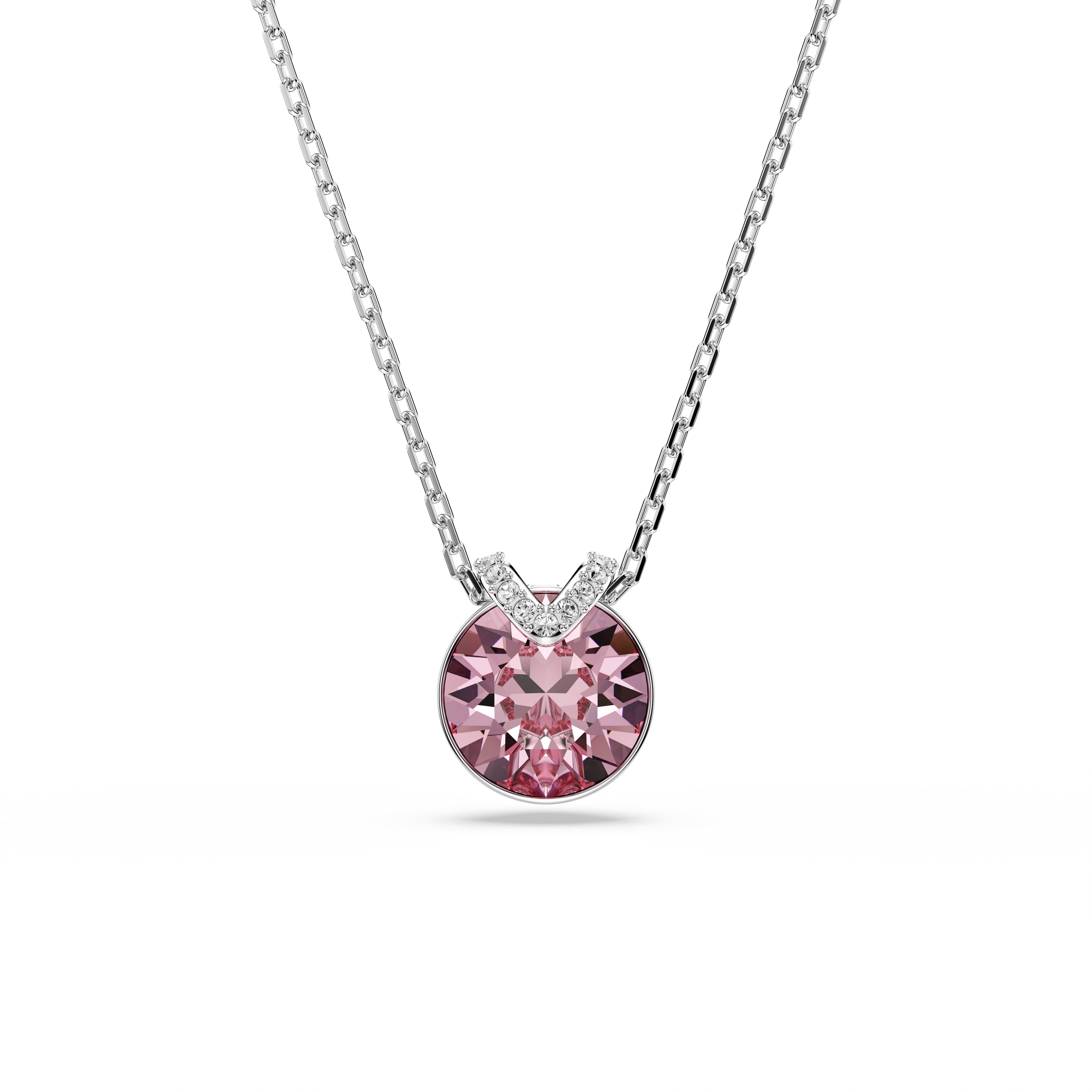 Swarovski Bella Pink Rhodium Necklace