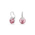 Swarovski Bella Pink Rhodium Earrings