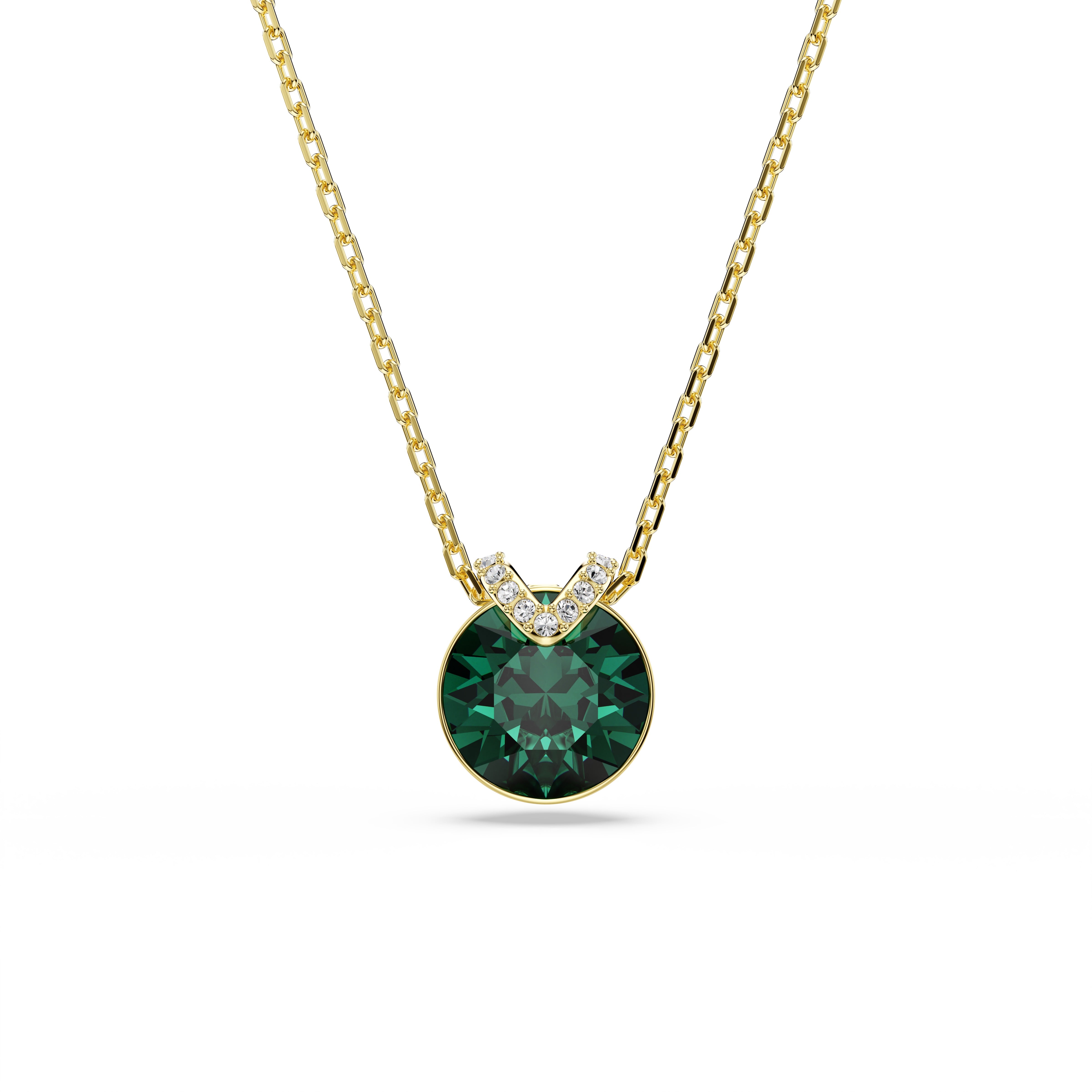 Swarovski Bella Green Gold Tone Necklace