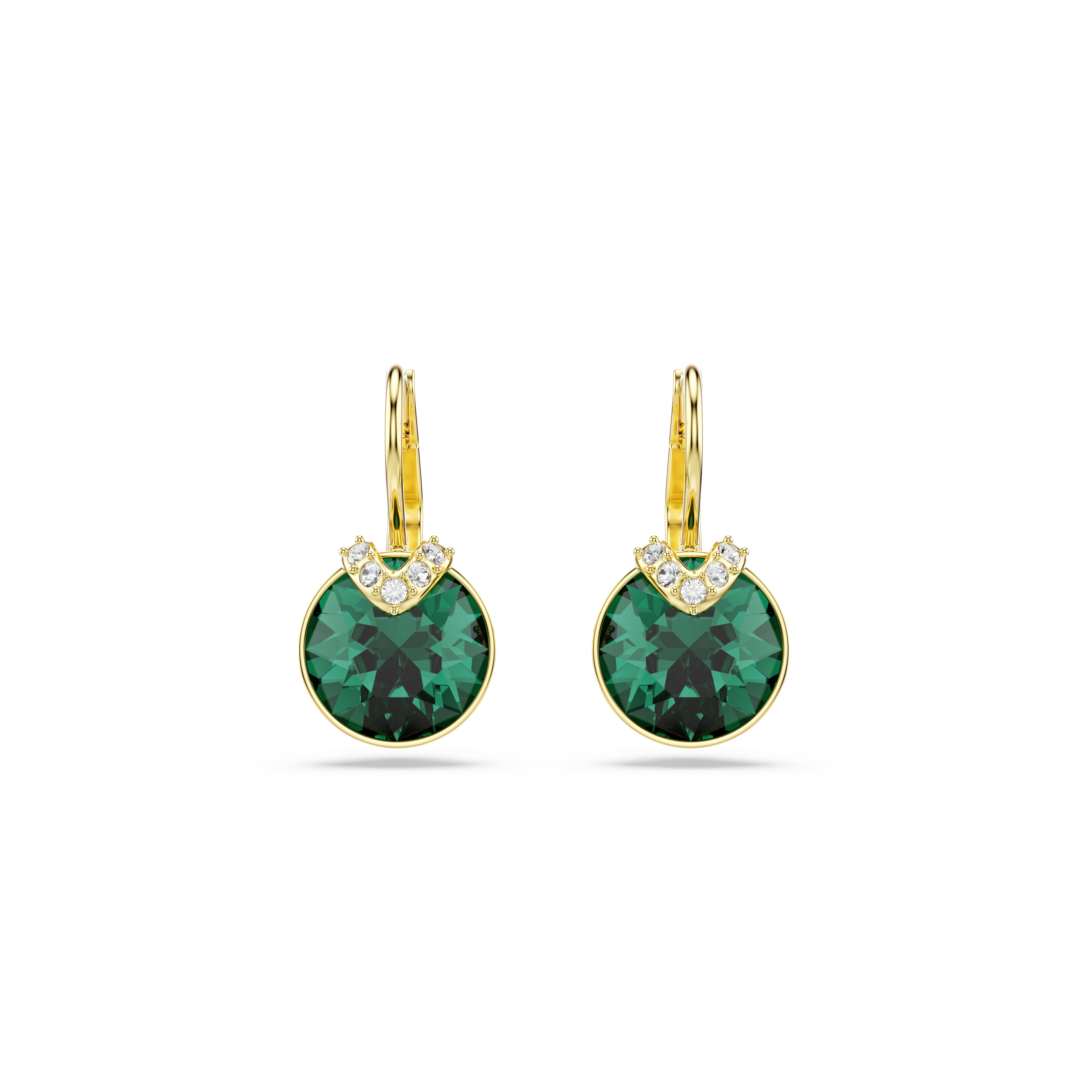 Swarovski Bella Green Gold Tone Earrings