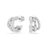 Swarovski Rhodium Hyperbola Mini Hoop Earrings