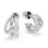 Swarovski Rhodium Hyperbola Mini Hoop Earrings