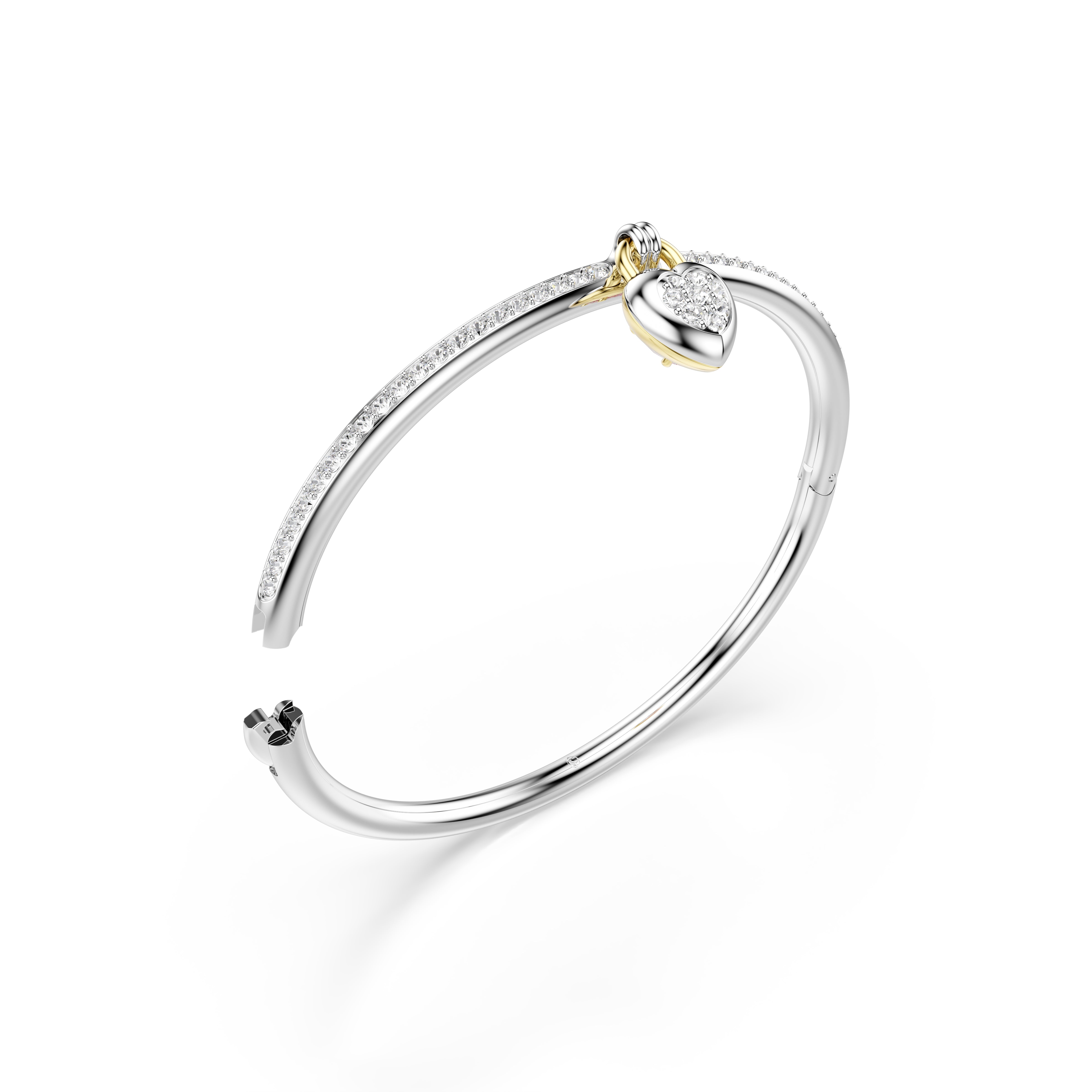Swarovski Mixed Metal Idyllia Heart Mixed Cuts Bangle