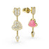 Swarovski Gold Tone Idyllia Heart With Arrow Earrings