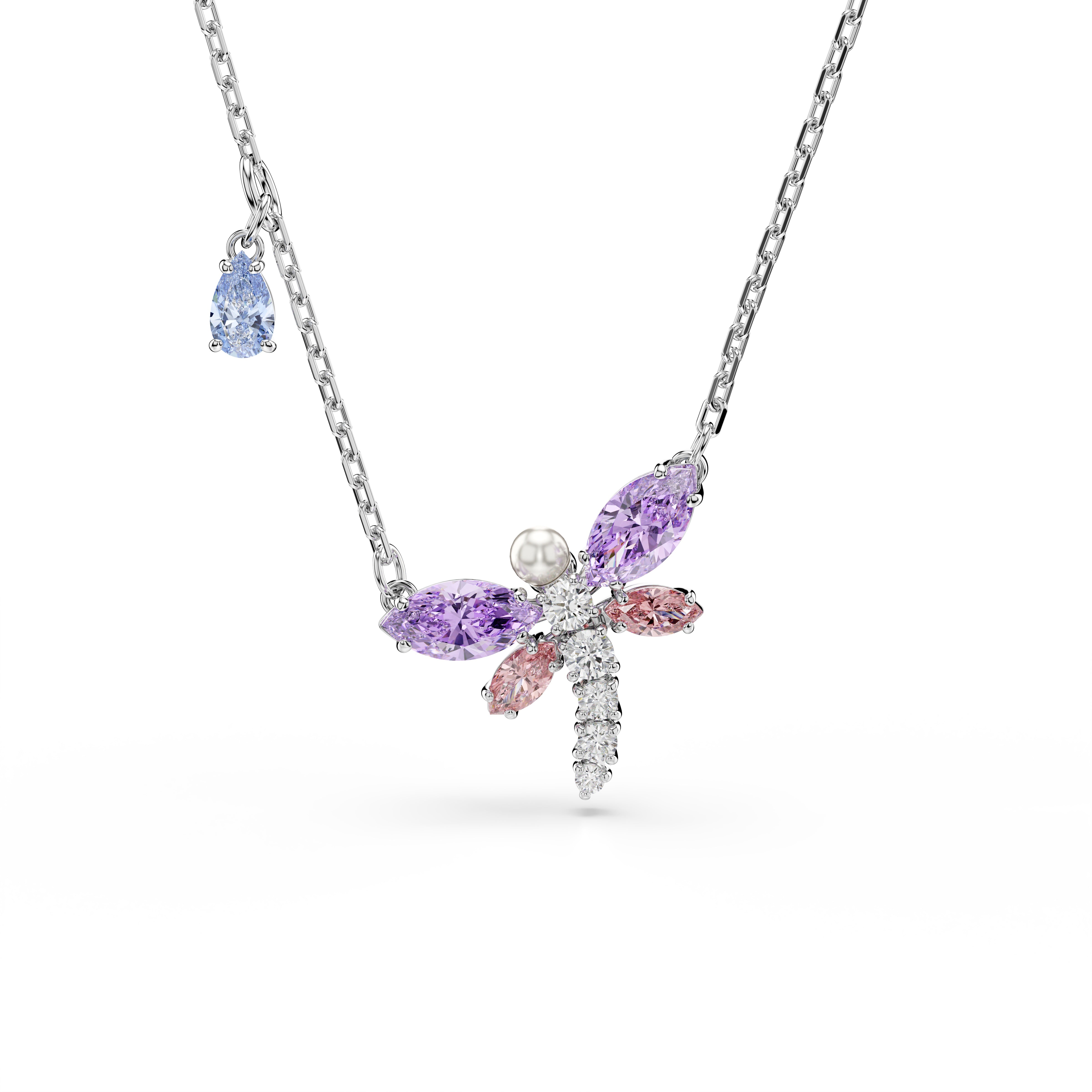 Swarovski Rhodium Ariana Grande Dragonfly Necklace
