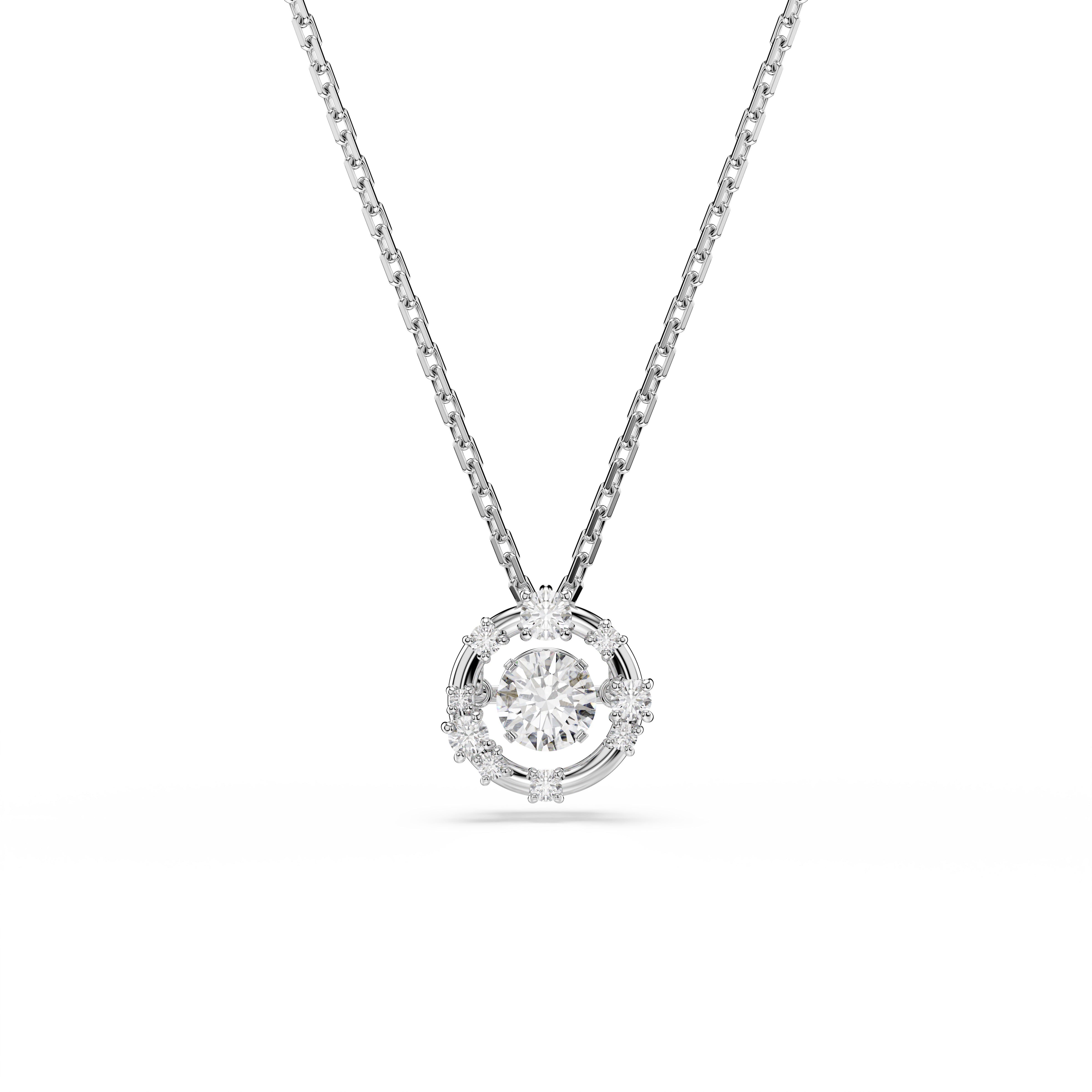 Swarovski Rhodium Constella Dancing Stone Necklace