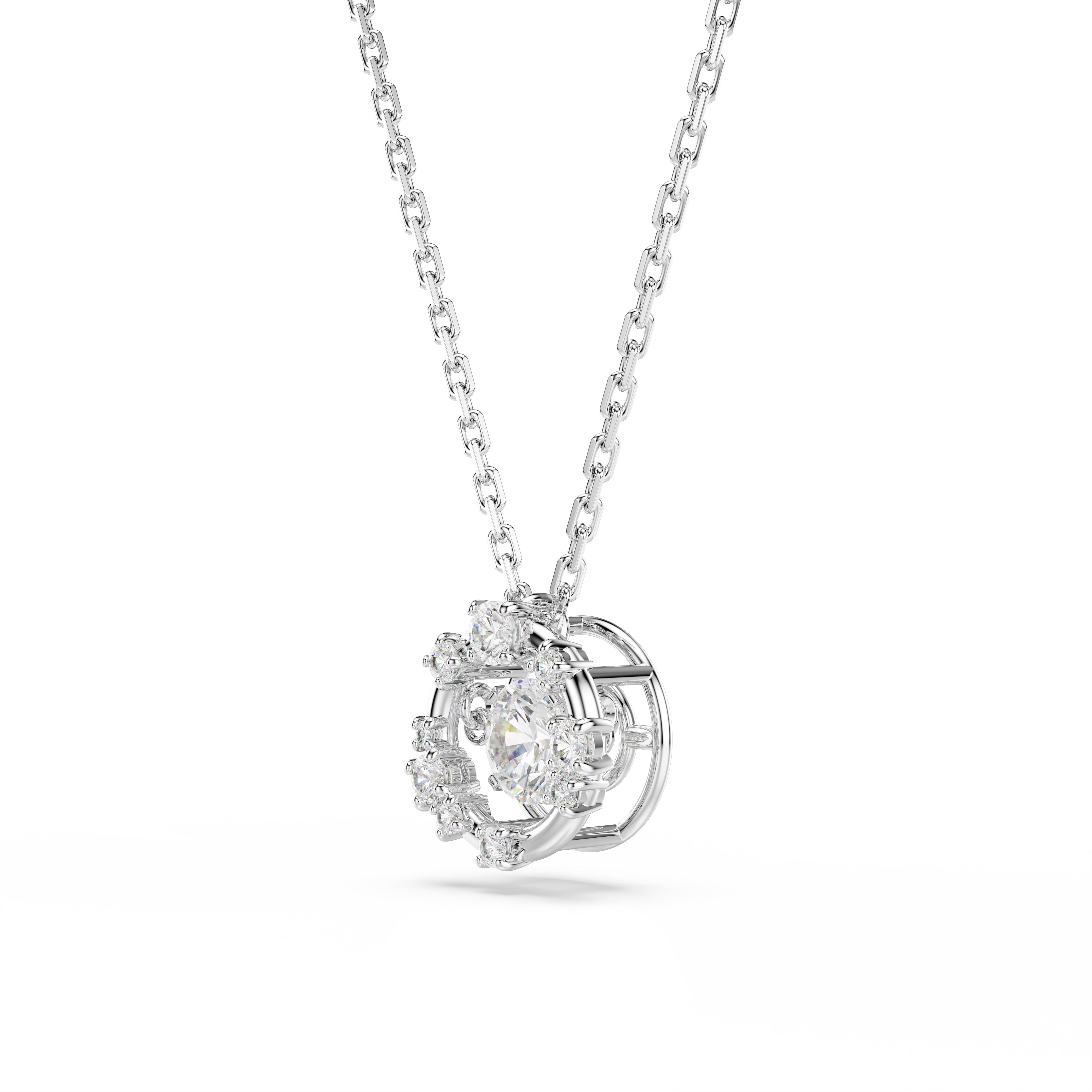 Swarovski Rhodium Constella Dancing Stone Necklace