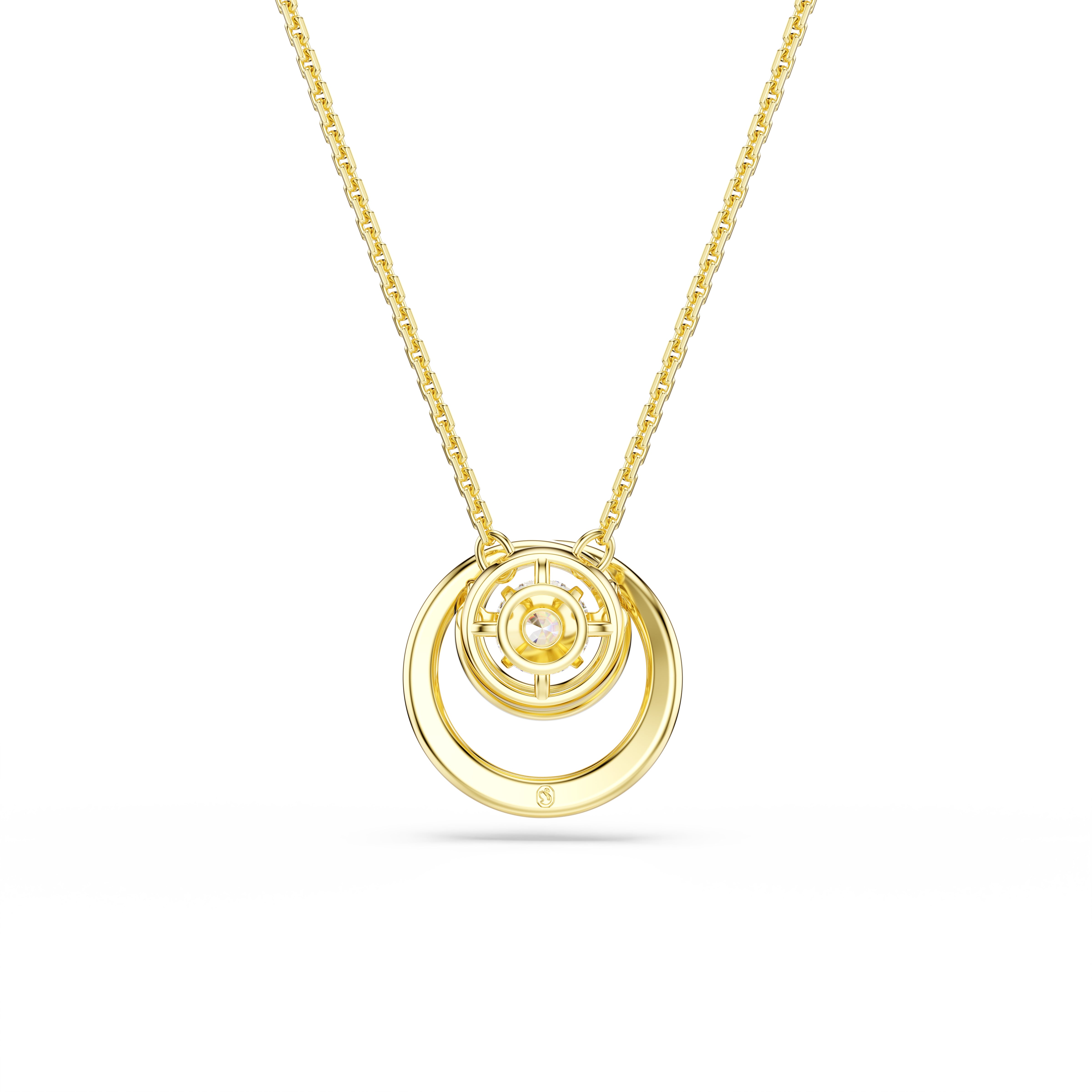 Swarovski Gold Tone Hyperbola Round Cut Necklace