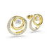 Swarovski Gold Tone Hyperbola Round Cut Earrings
