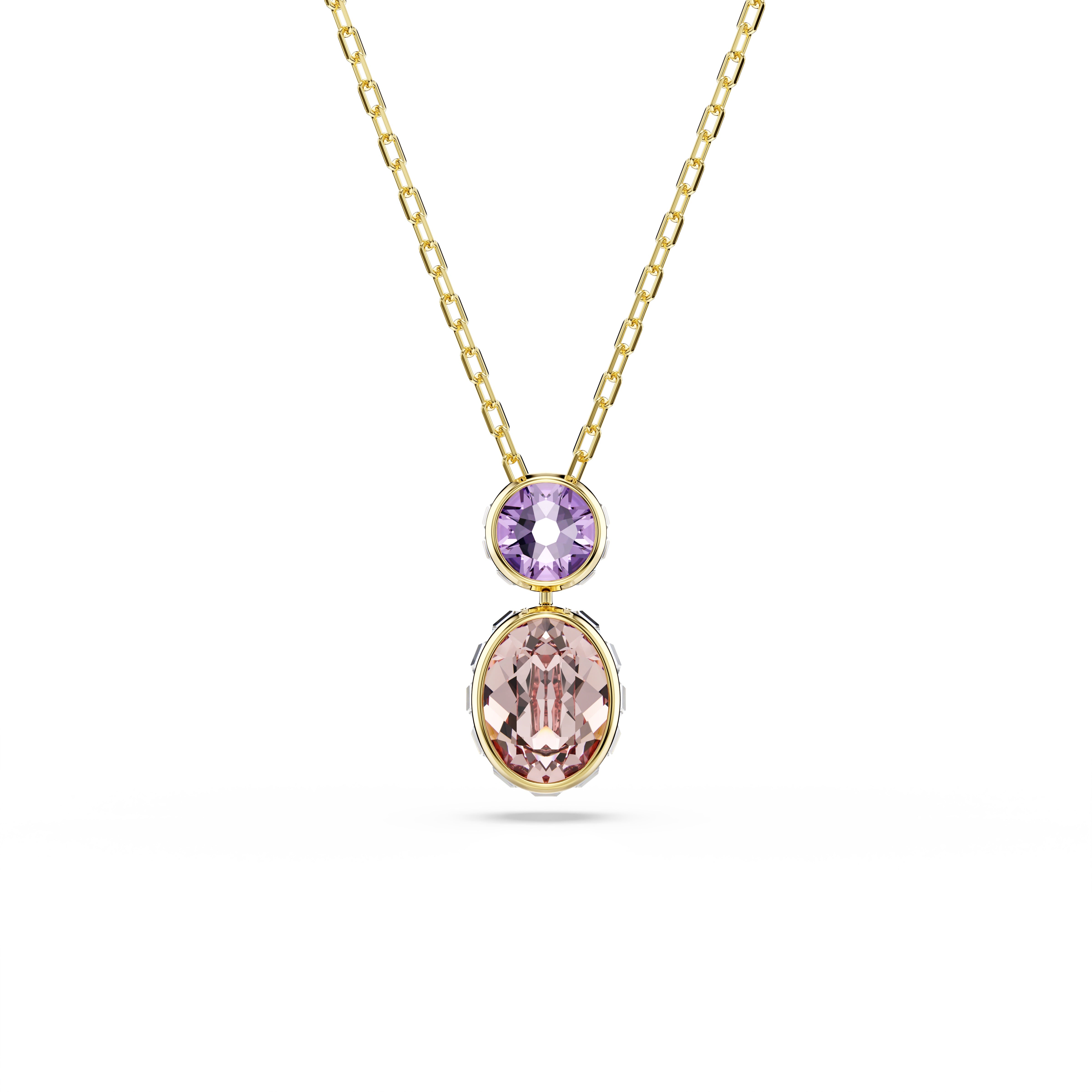 Swarovski Gold Tone Chroma Multicolour Necklace