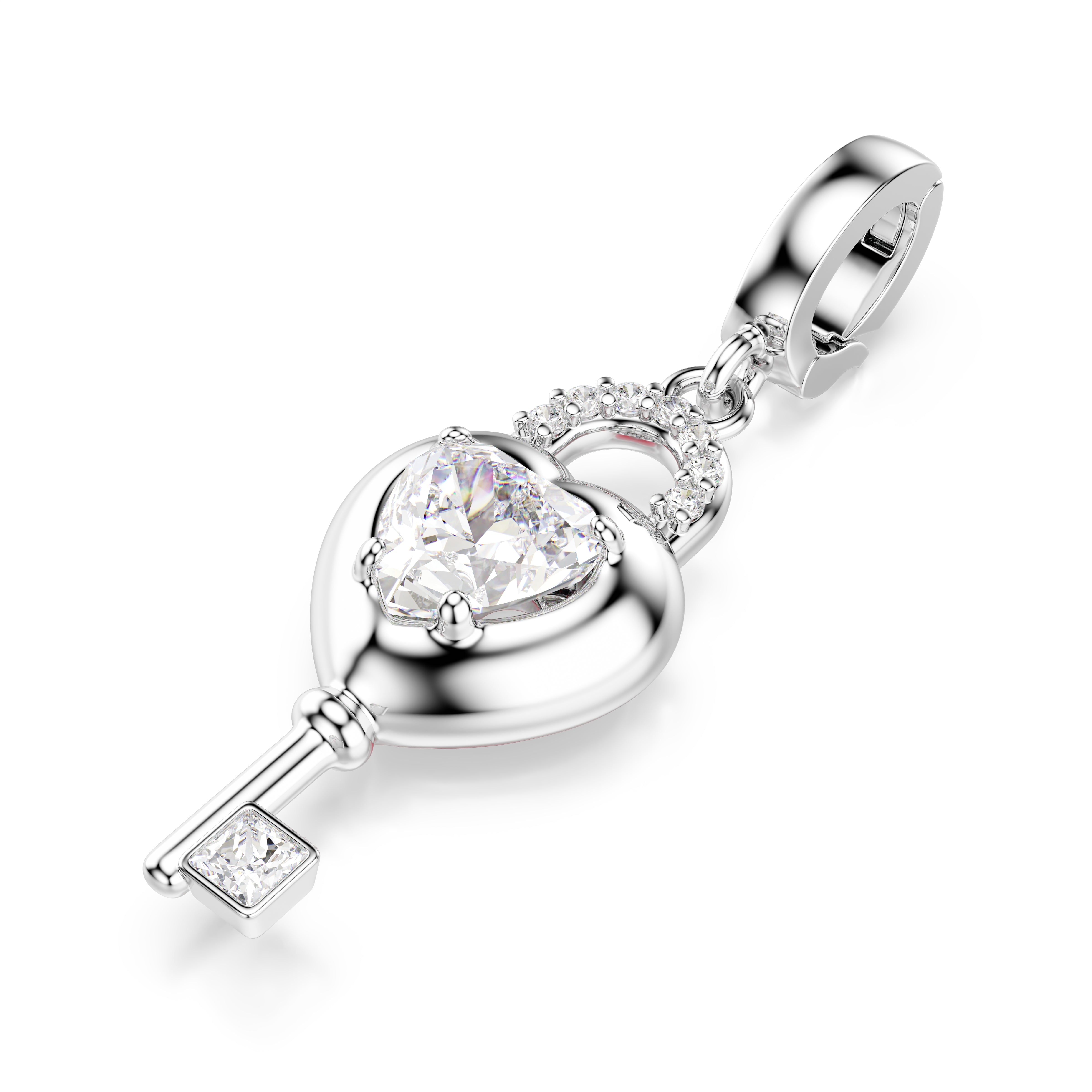 Swarovski Rhodium Idyllia Key Charm