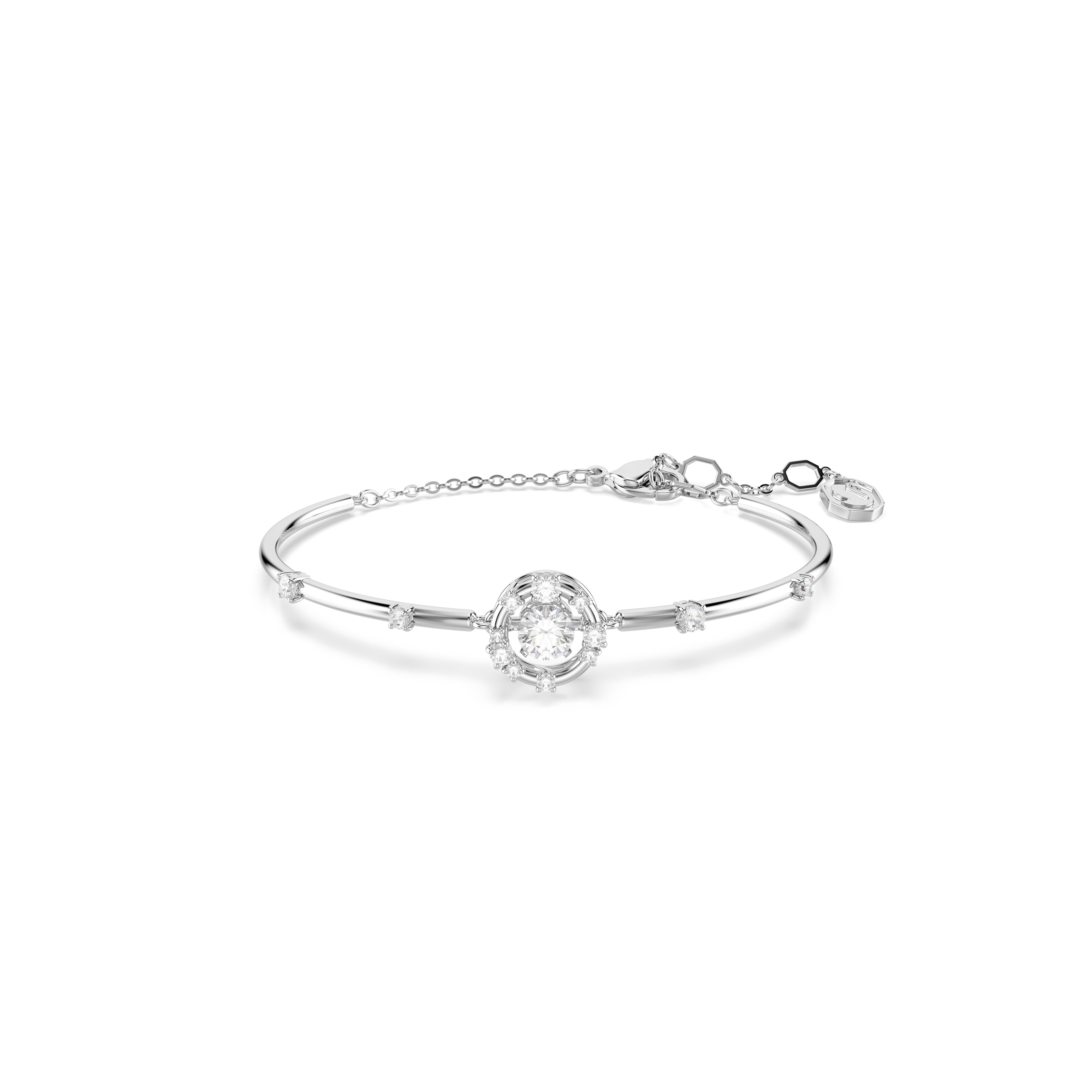 Swarovski Rhodium Constella Dancing Stone Bangle