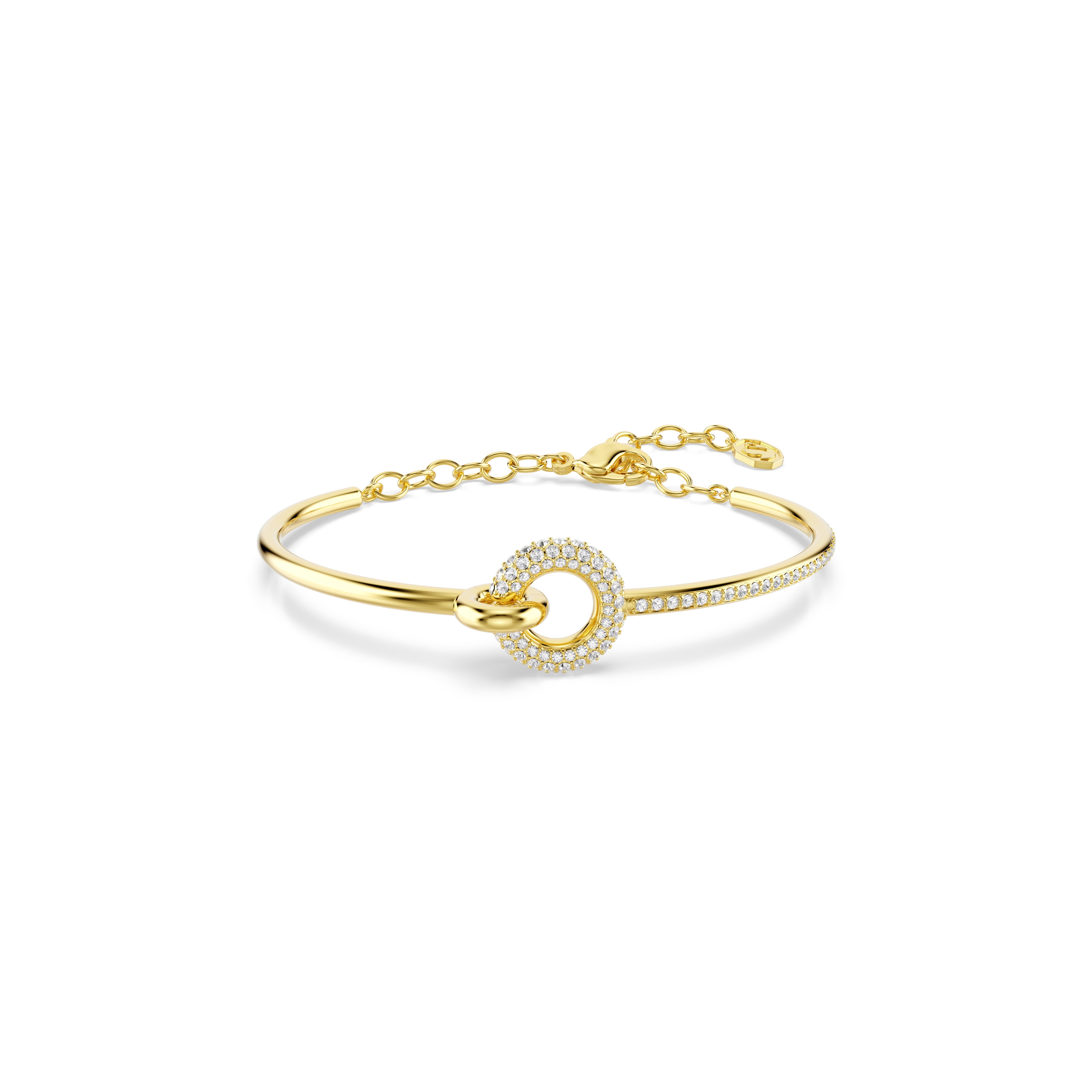 Swarovski Gold Tone Round Cut Dextera Bracelet