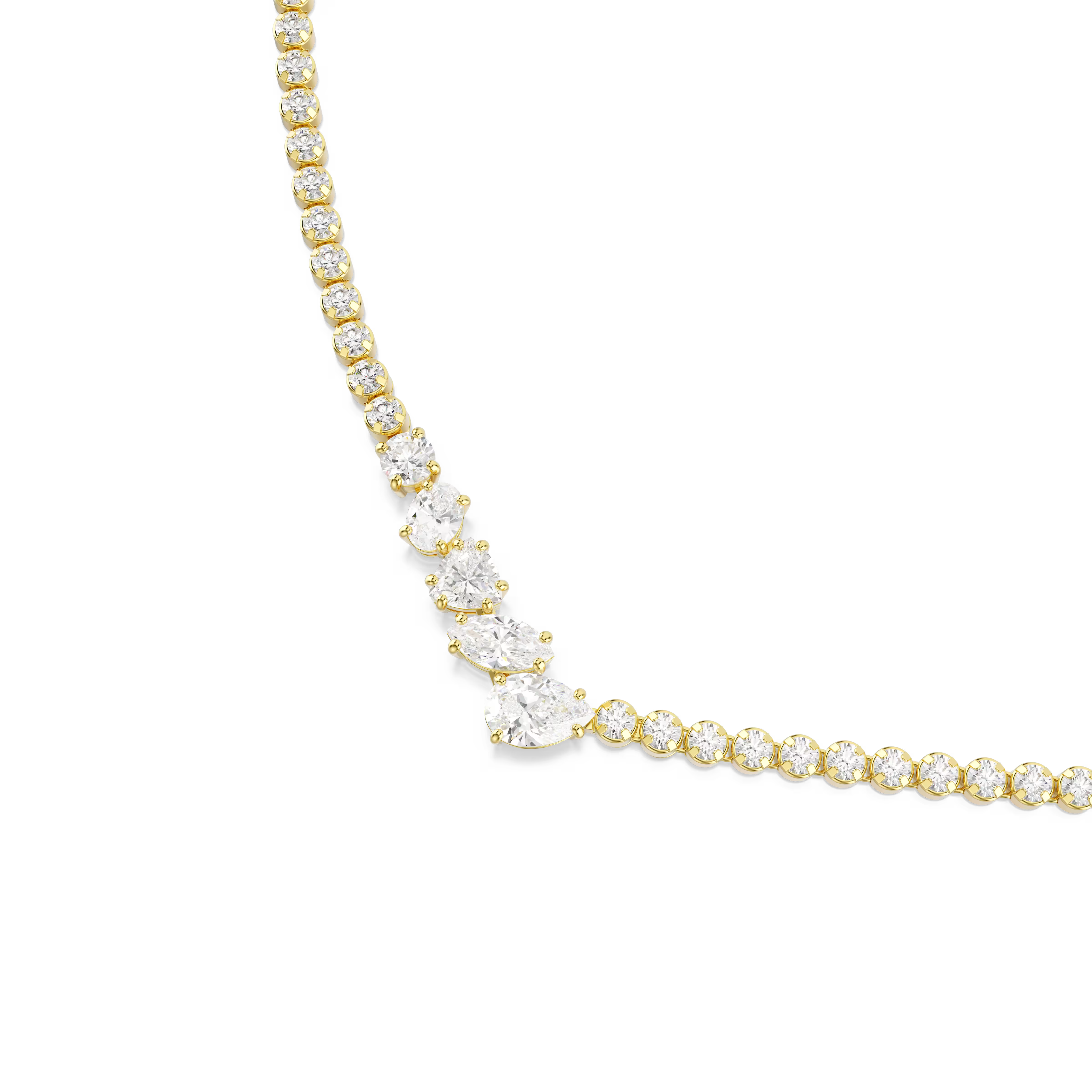 Swarovski Mesmera Mixed Cuts Gold Necklace