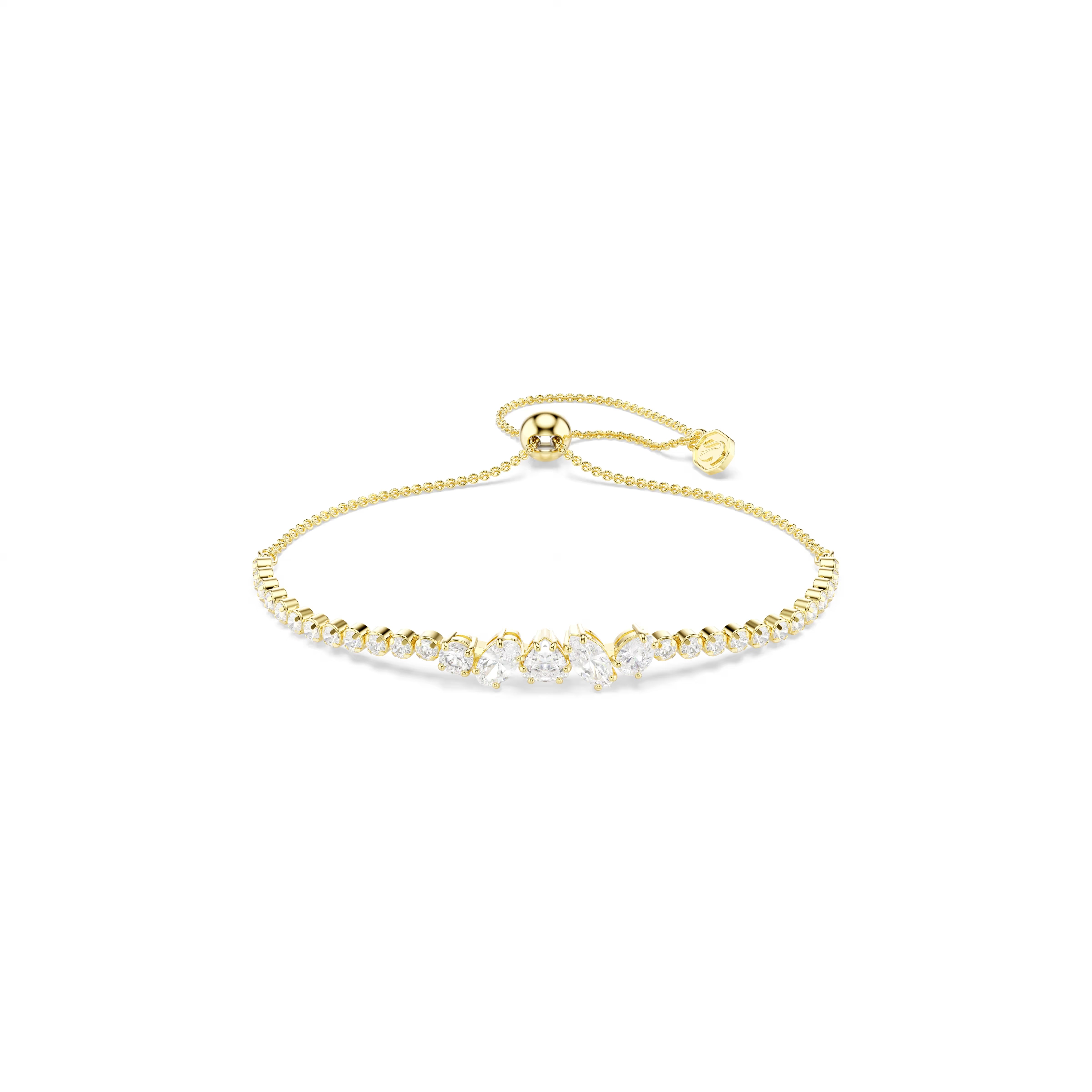 Swarovski Mesmera Mixed Cuts Bar Gold Sliding Bracelet