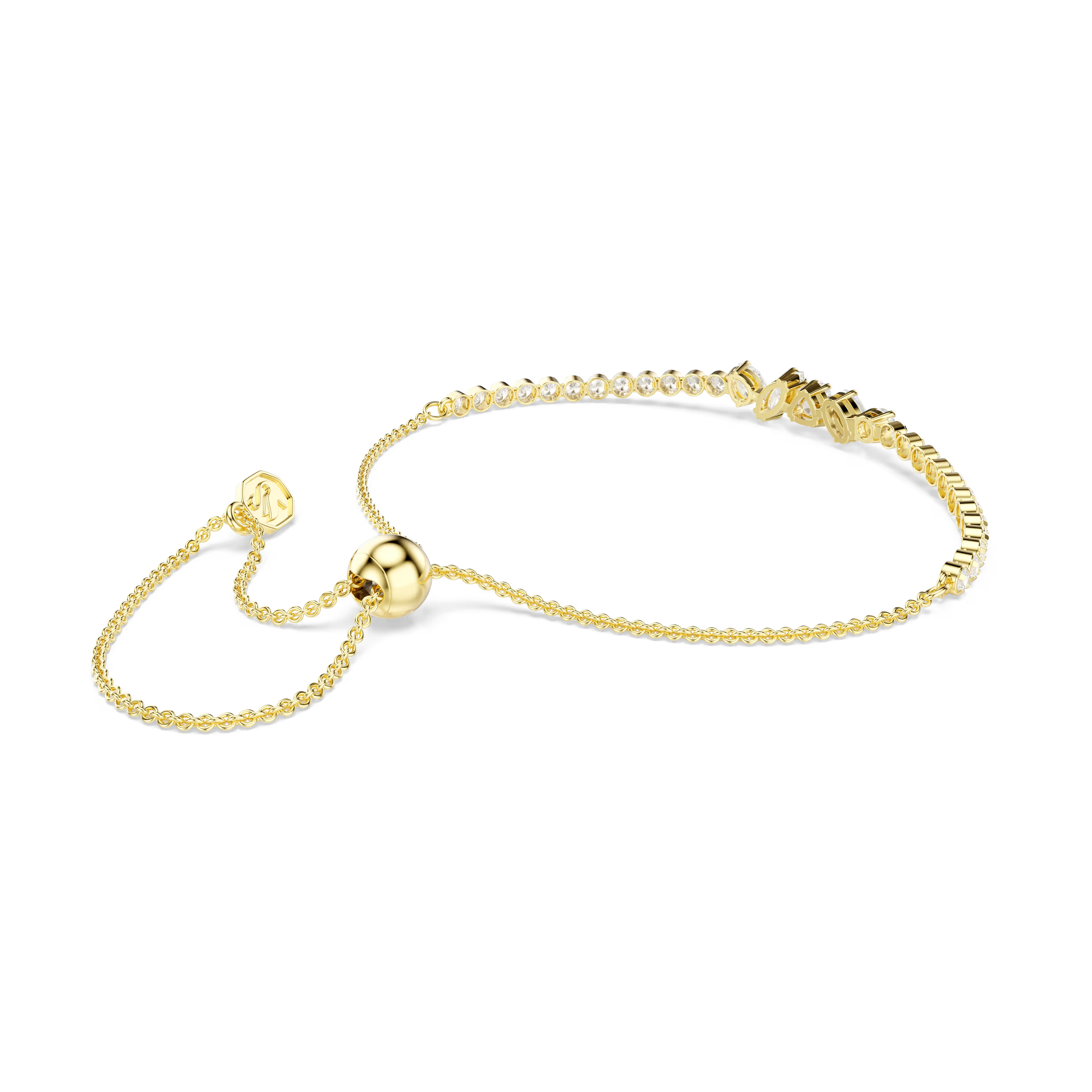 Swarovski Mesmera Mixed Cuts Bar Gold Sliding Bracelet