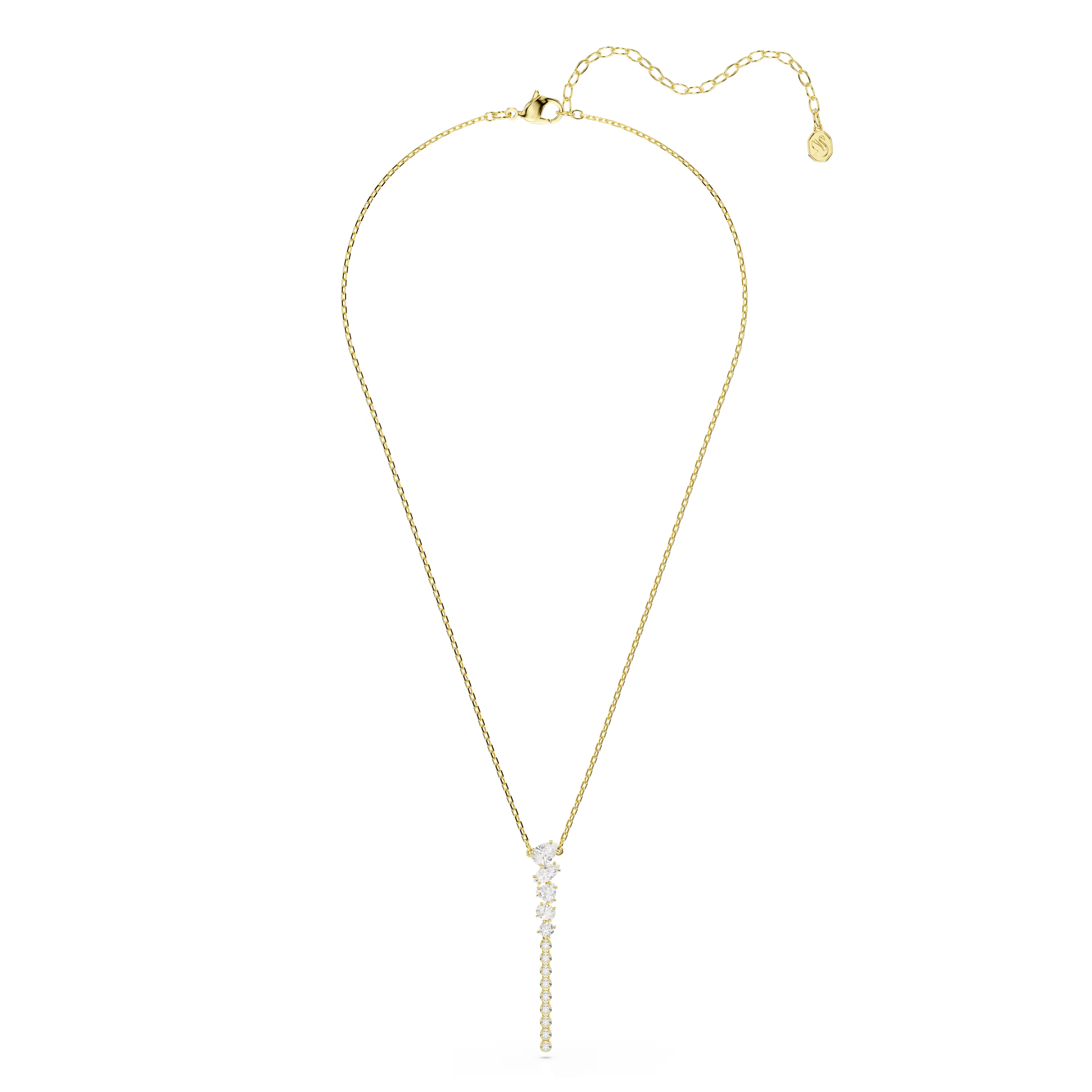 Swarovski Mesmera Mixed Cuts Gold Y Necklace