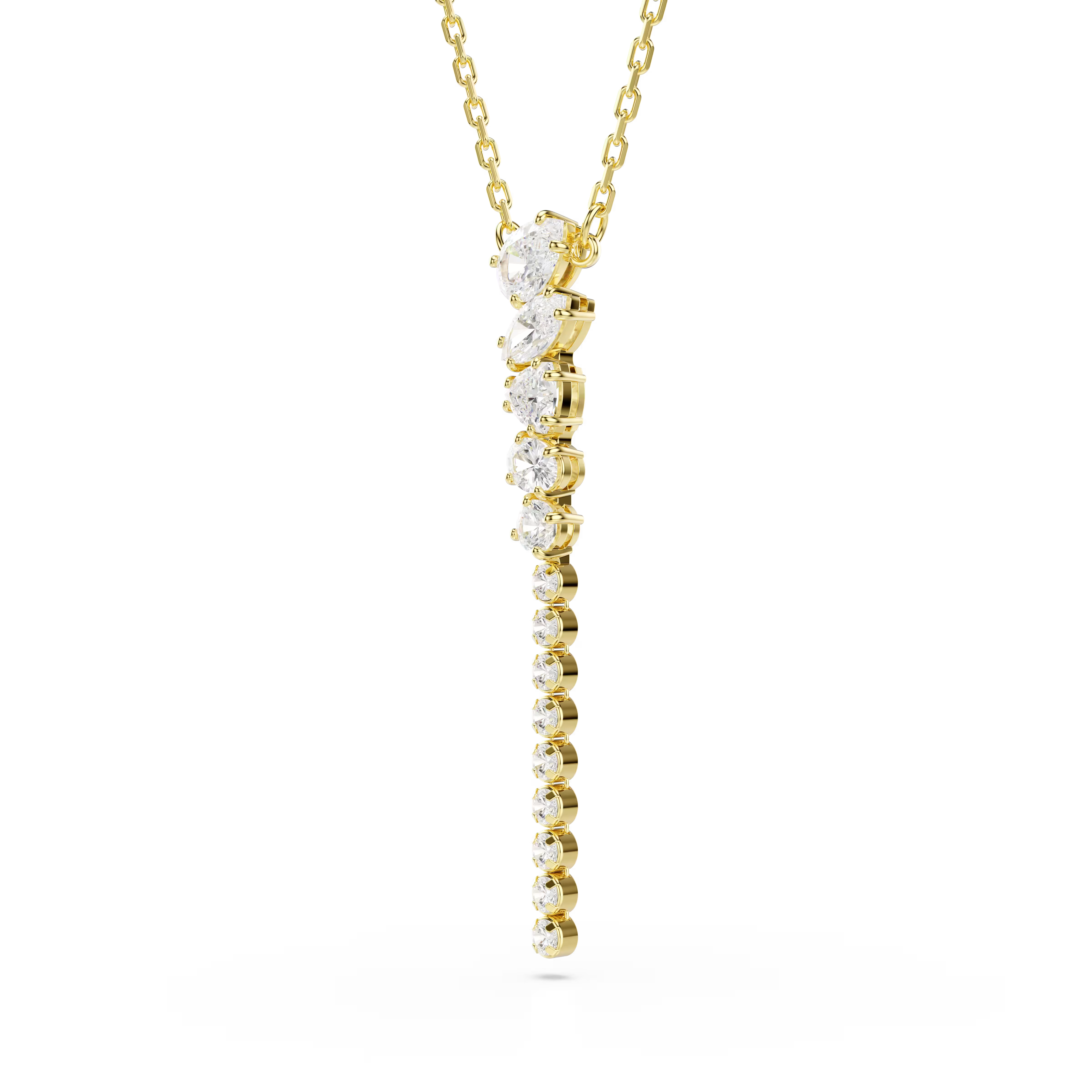 Swarovski Mesmera Mixed Cuts Gold Y Necklace