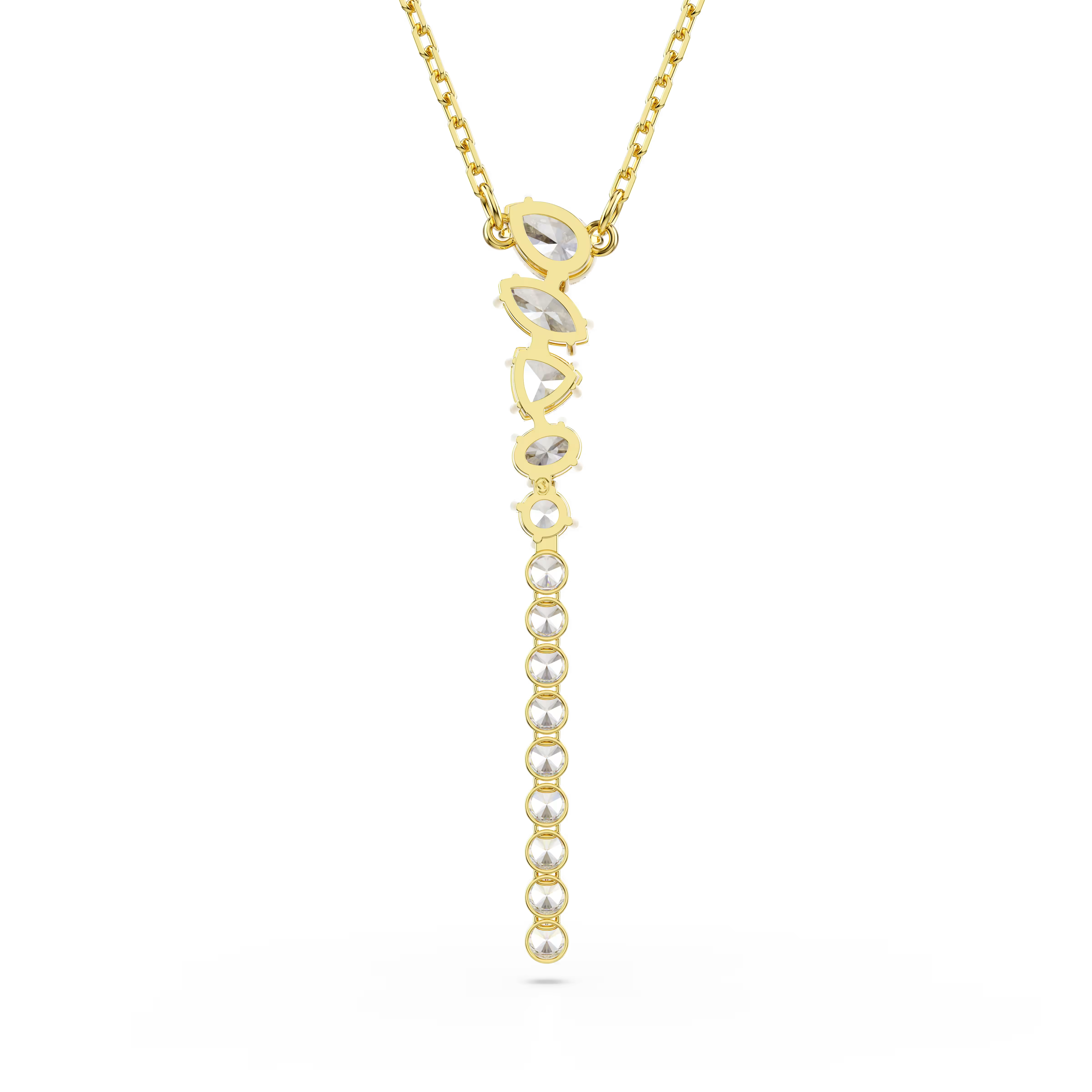 Swarovski Mesmera Mixed Cuts Gold Y Necklace