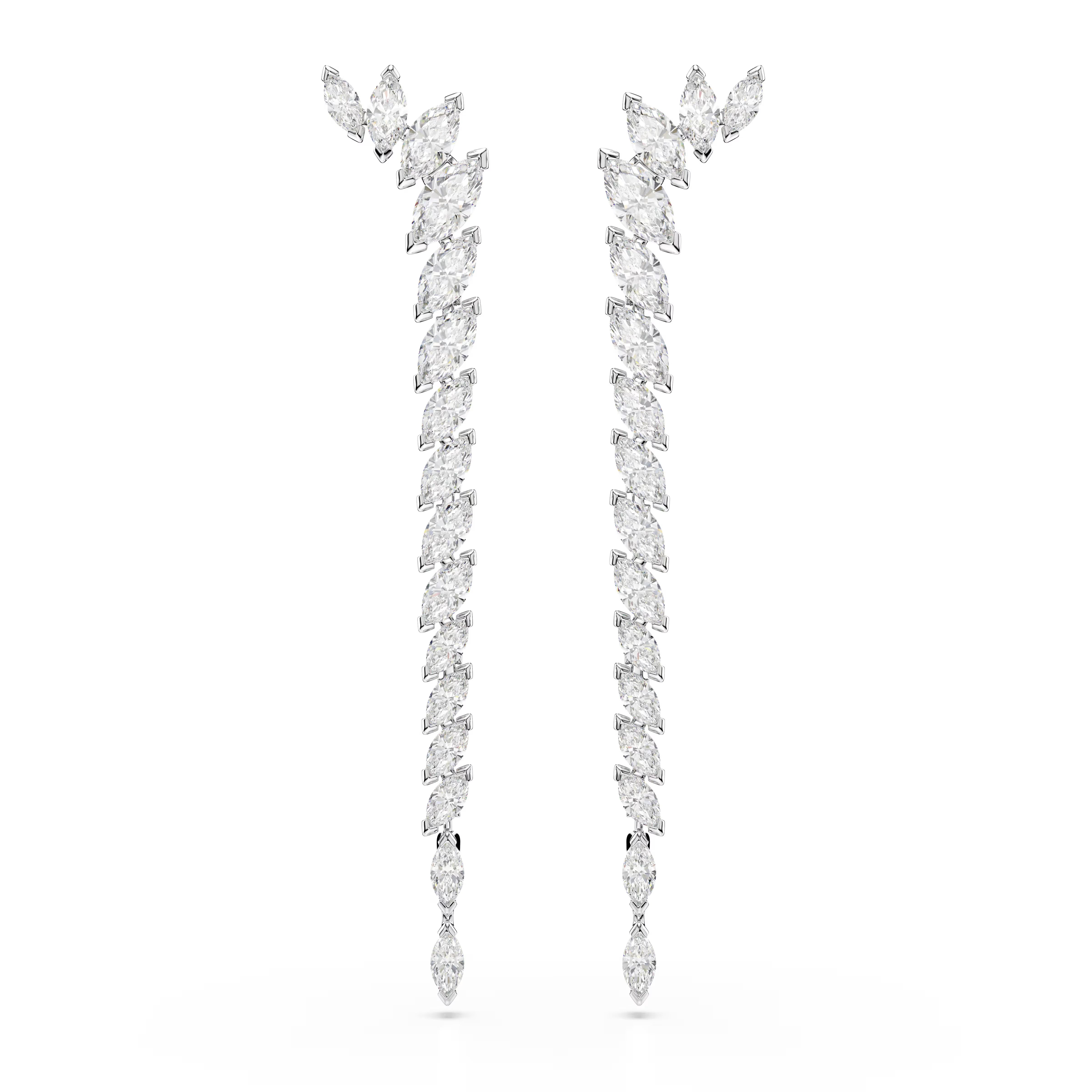 Swarovski Mesmera Marquise Cut Rhodium Drop Earrings