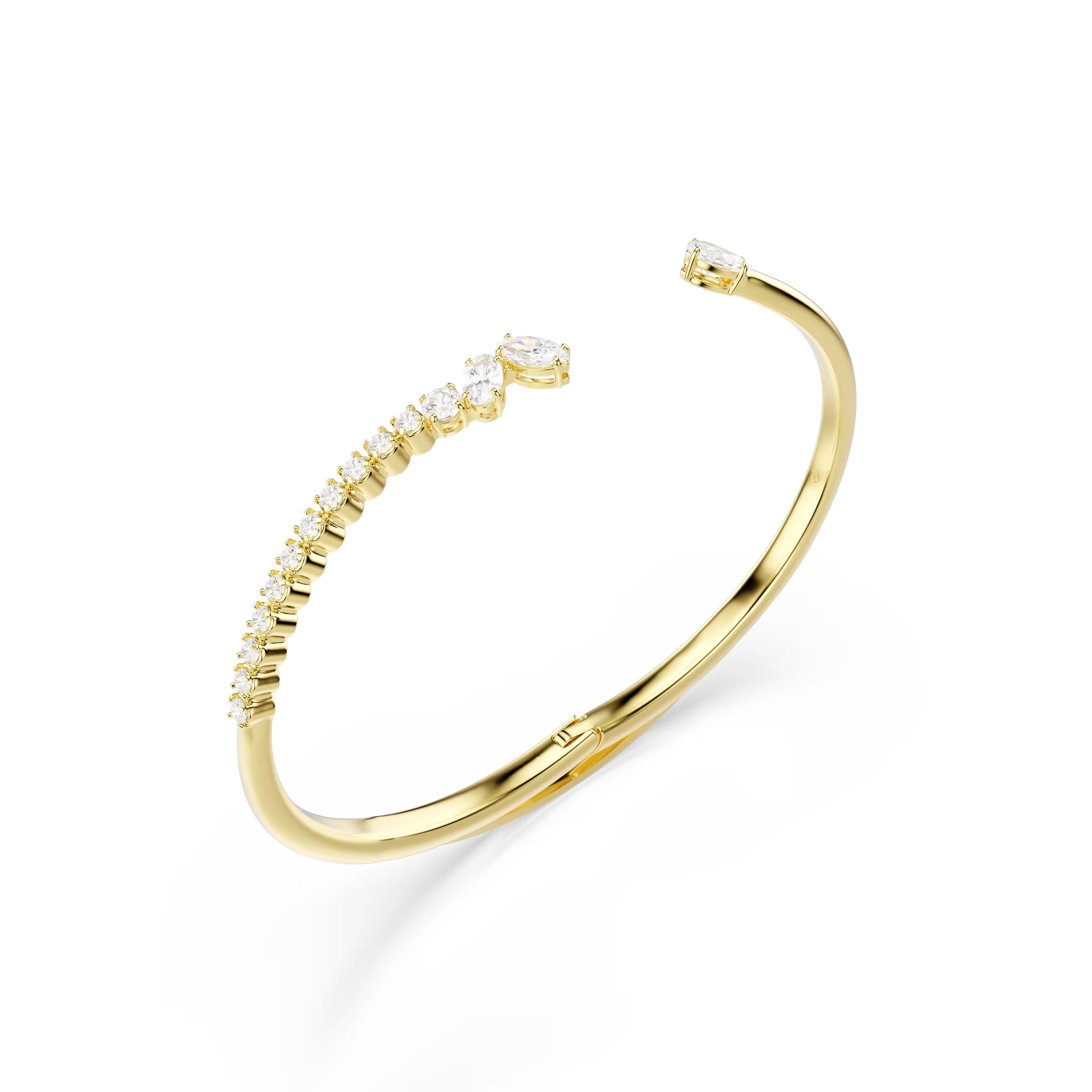 Swarovski Mesmera Mixed Cuts Gold Bangle