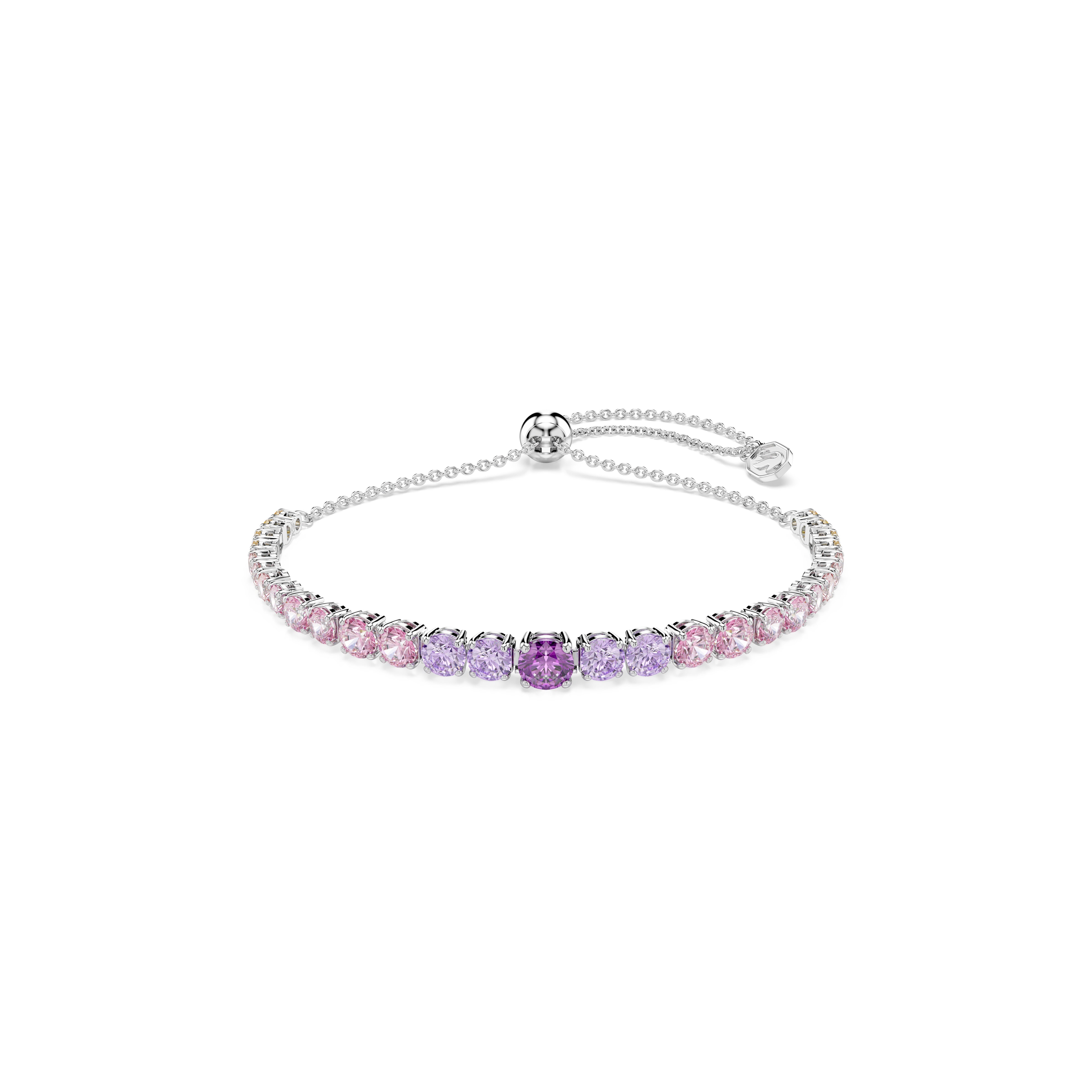 Swarovski Rhodium Matrix Tennis Purple Gradient Bracelet