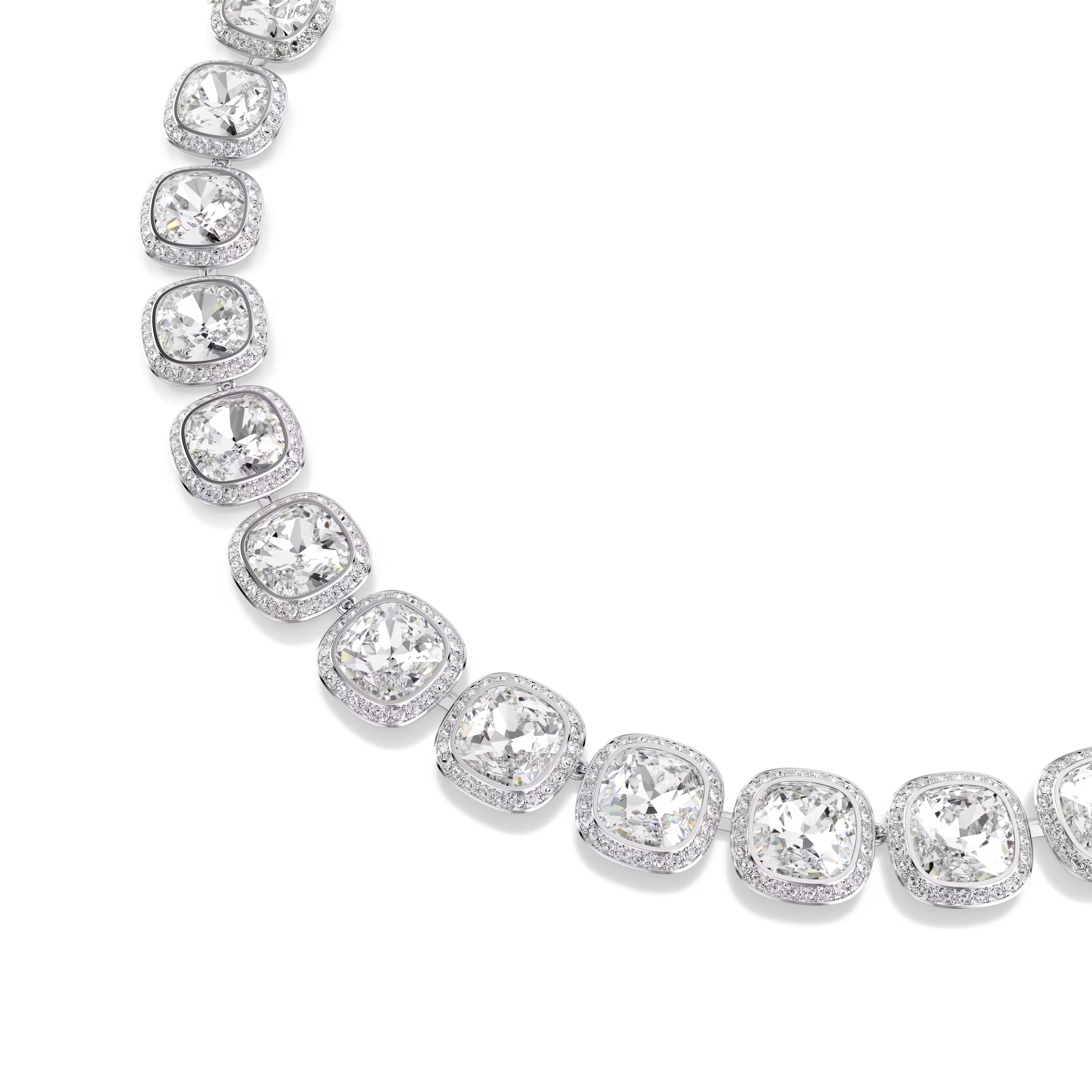 Swarovski Una Angelic Cushion Rhodium All Around Necklace