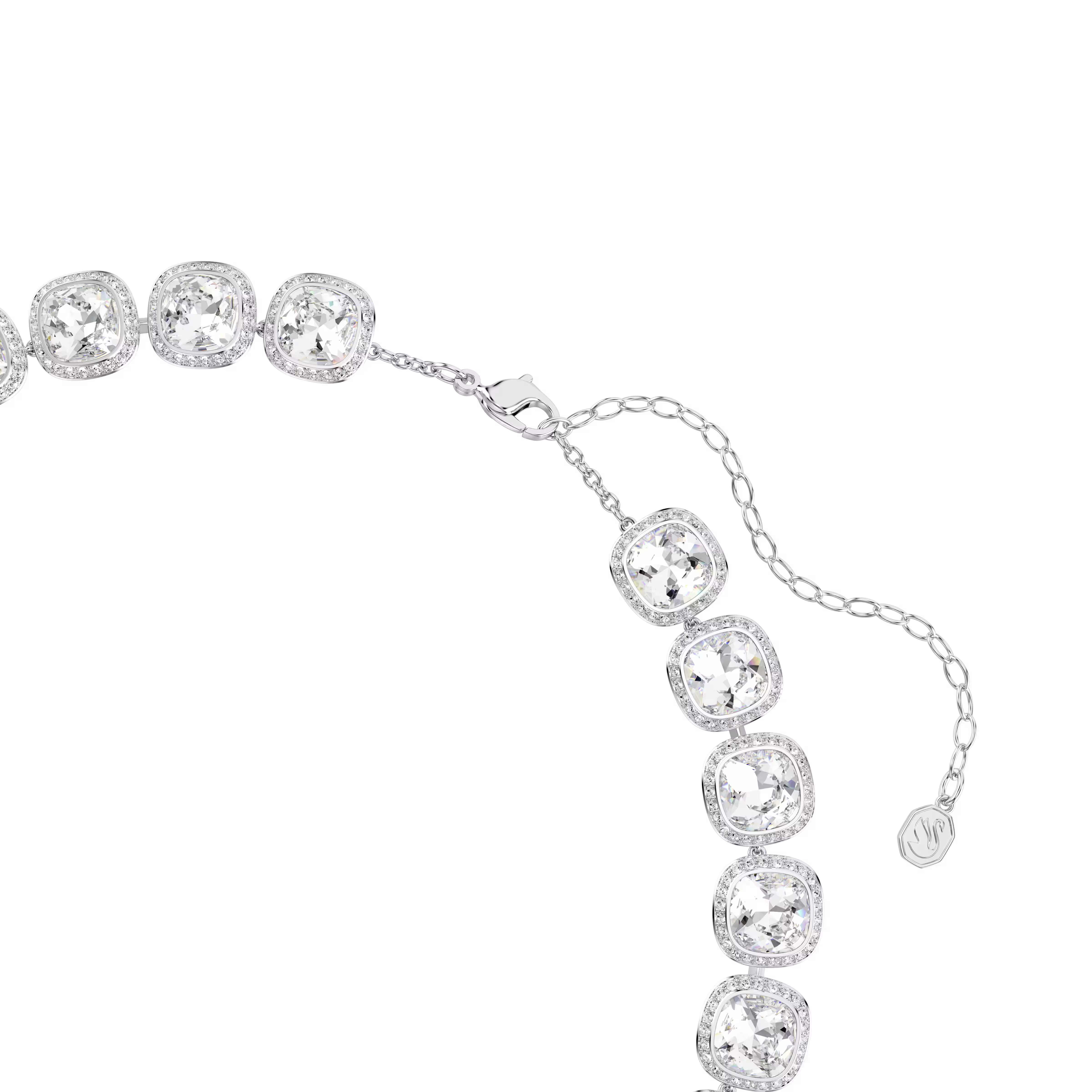 Swarovski Una Angelic Cushion Rhodium All Around Necklace