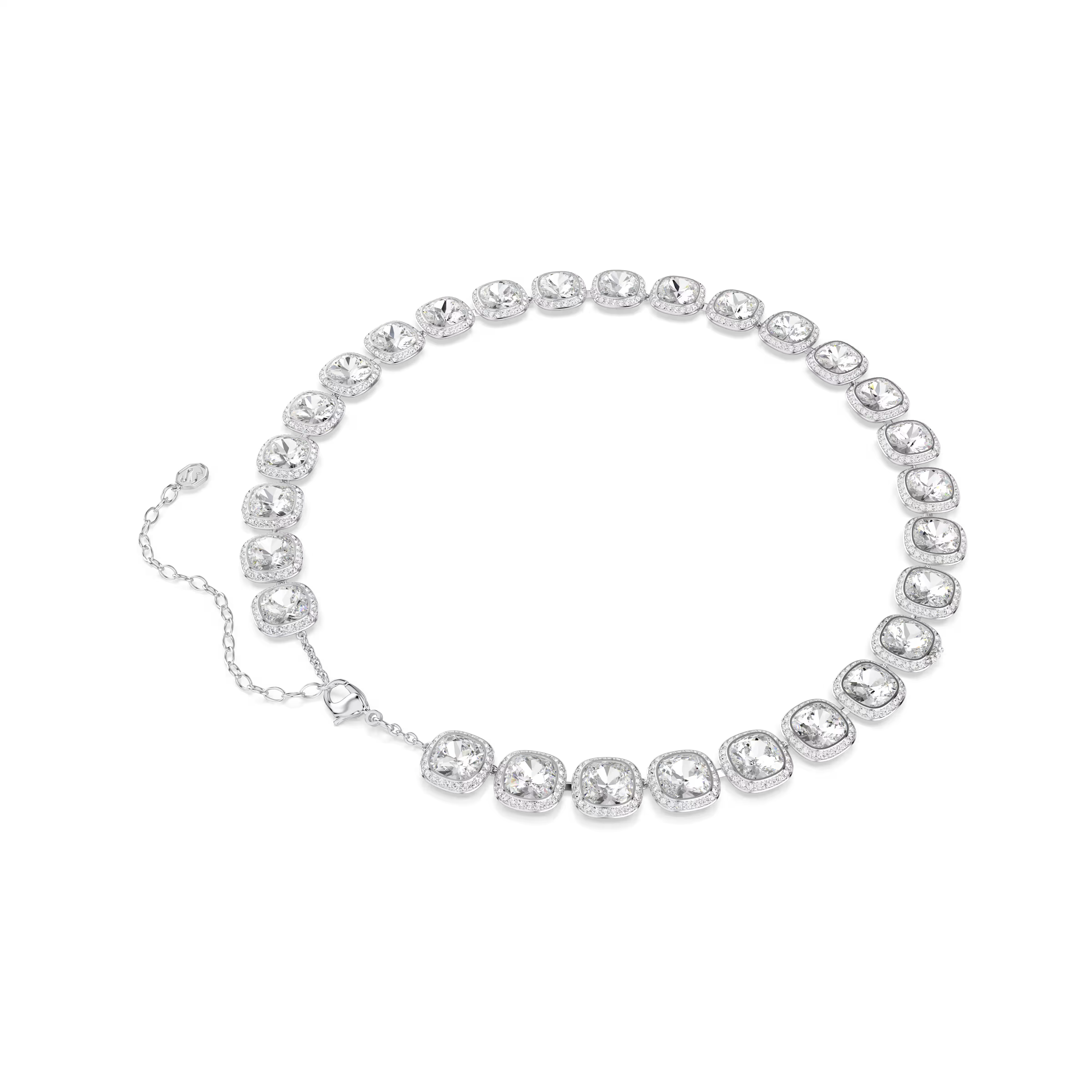 Swarovski Una Angelic Cushion Rhodium All Around Necklace