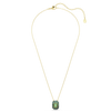 Swarovski Sublima Green Octagon Gold Necklace