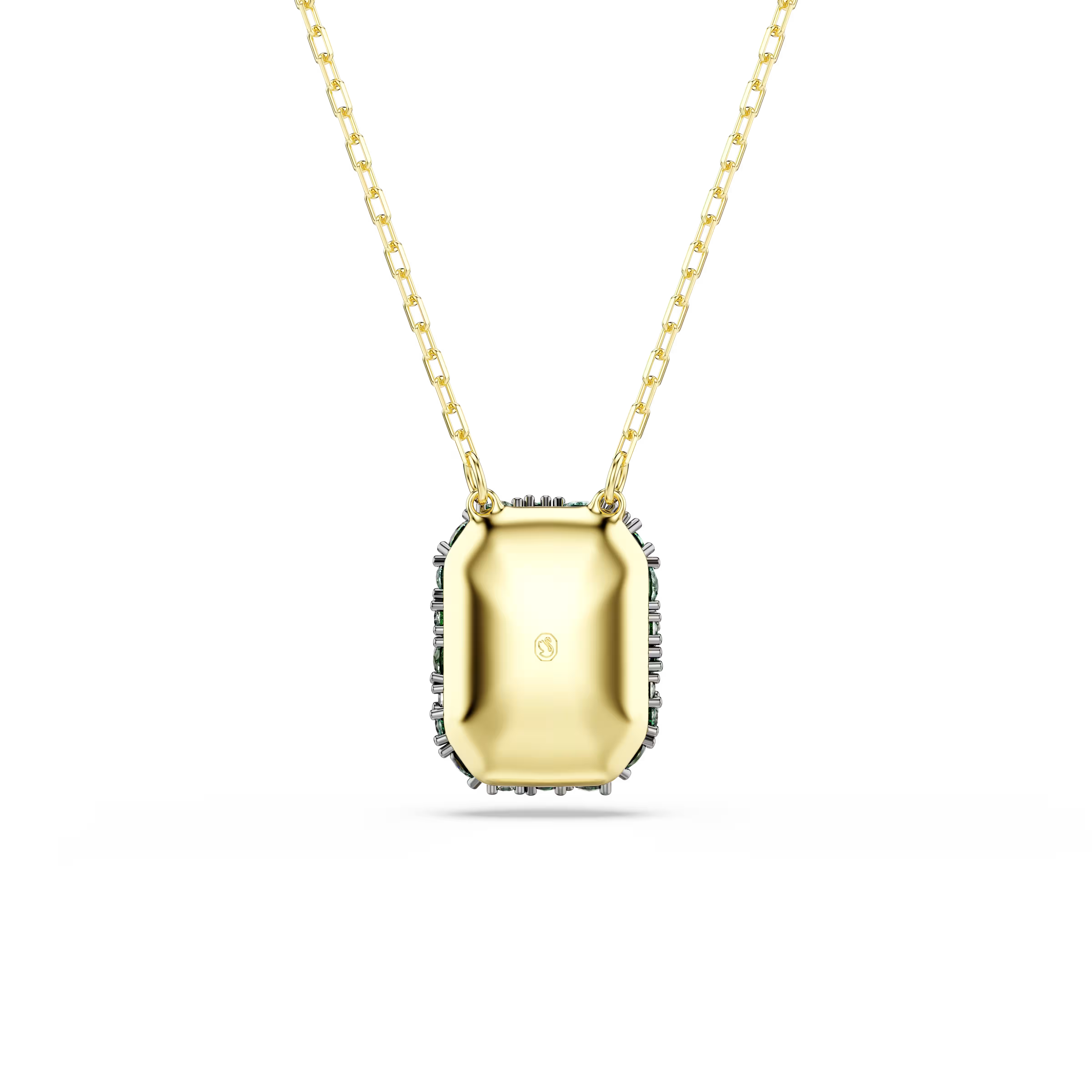 Swarovski Sublima Green Octagon Gold Necklace