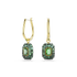 Swarovski Sublima Green Octagon Gold Earrings