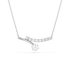 Swarovski Matrix Round Cut Bar Rhodium Necklace