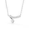 Swarovski Matrix Round Cut Bar Rhodium Necklace