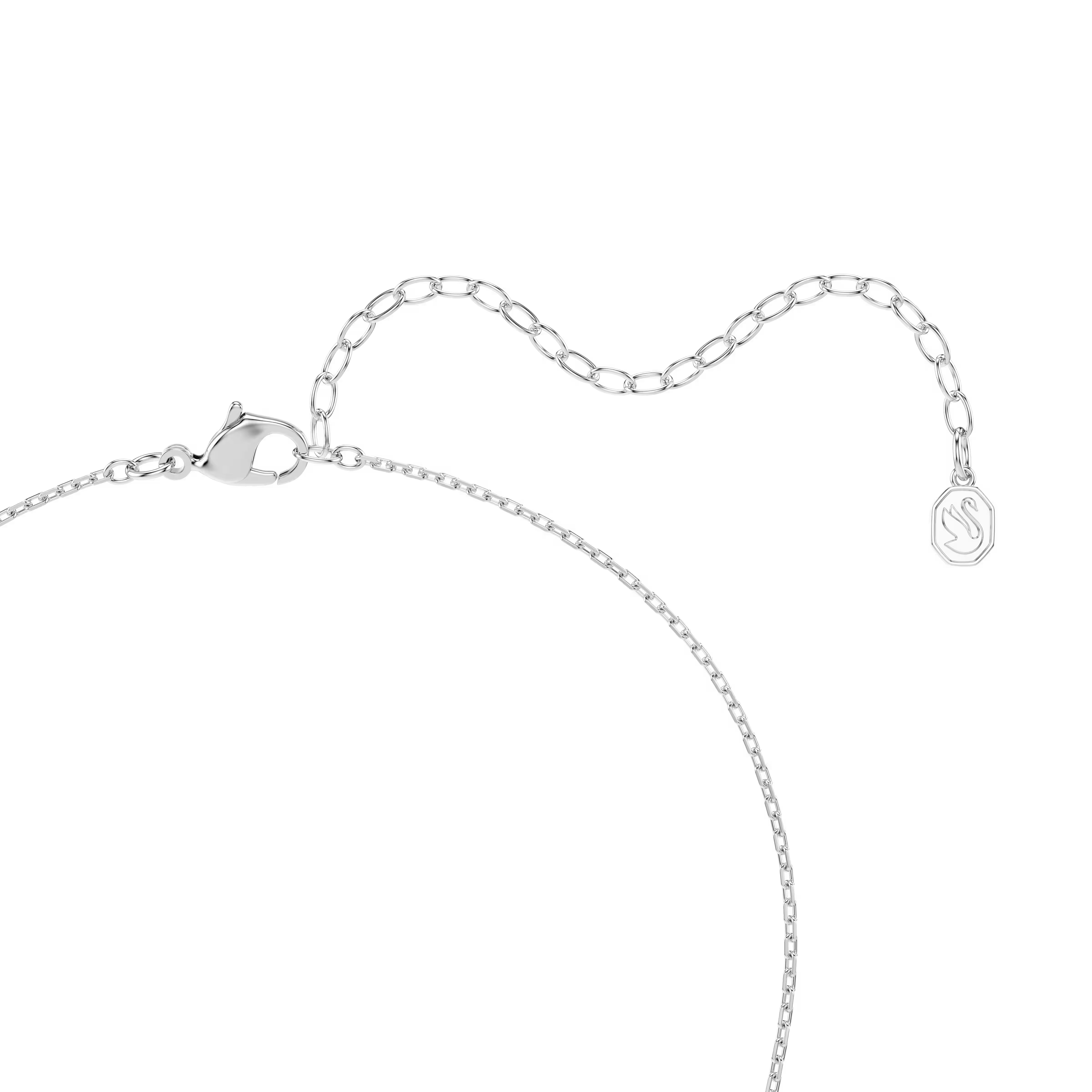 Swarovski Matrix Round Cut Bar Rhodium Necklace