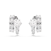 Swarovski Matrix Crossover Rhodium Hoop Earrings