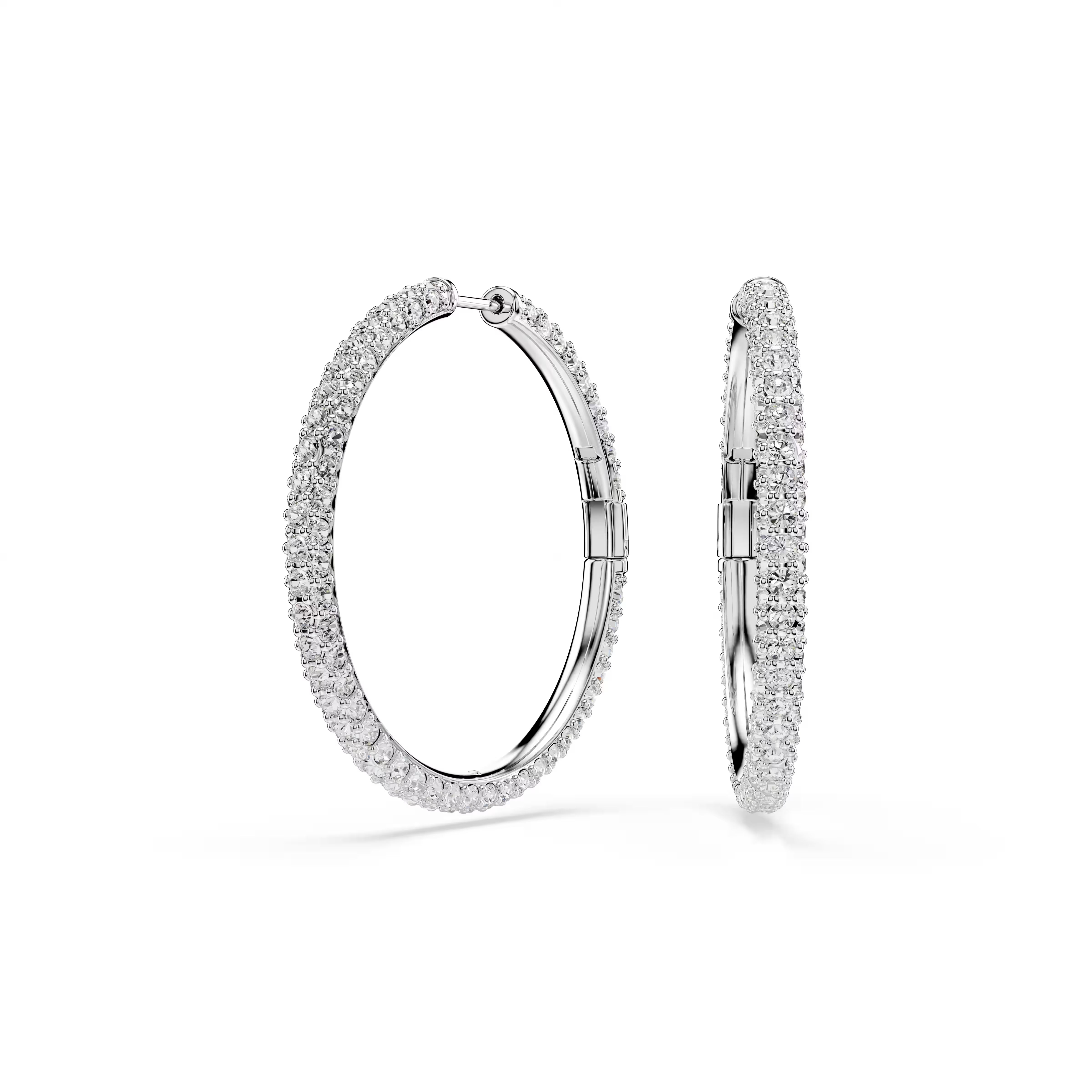 Swarovski Dextera Rhodium Small Hoop Earrings
