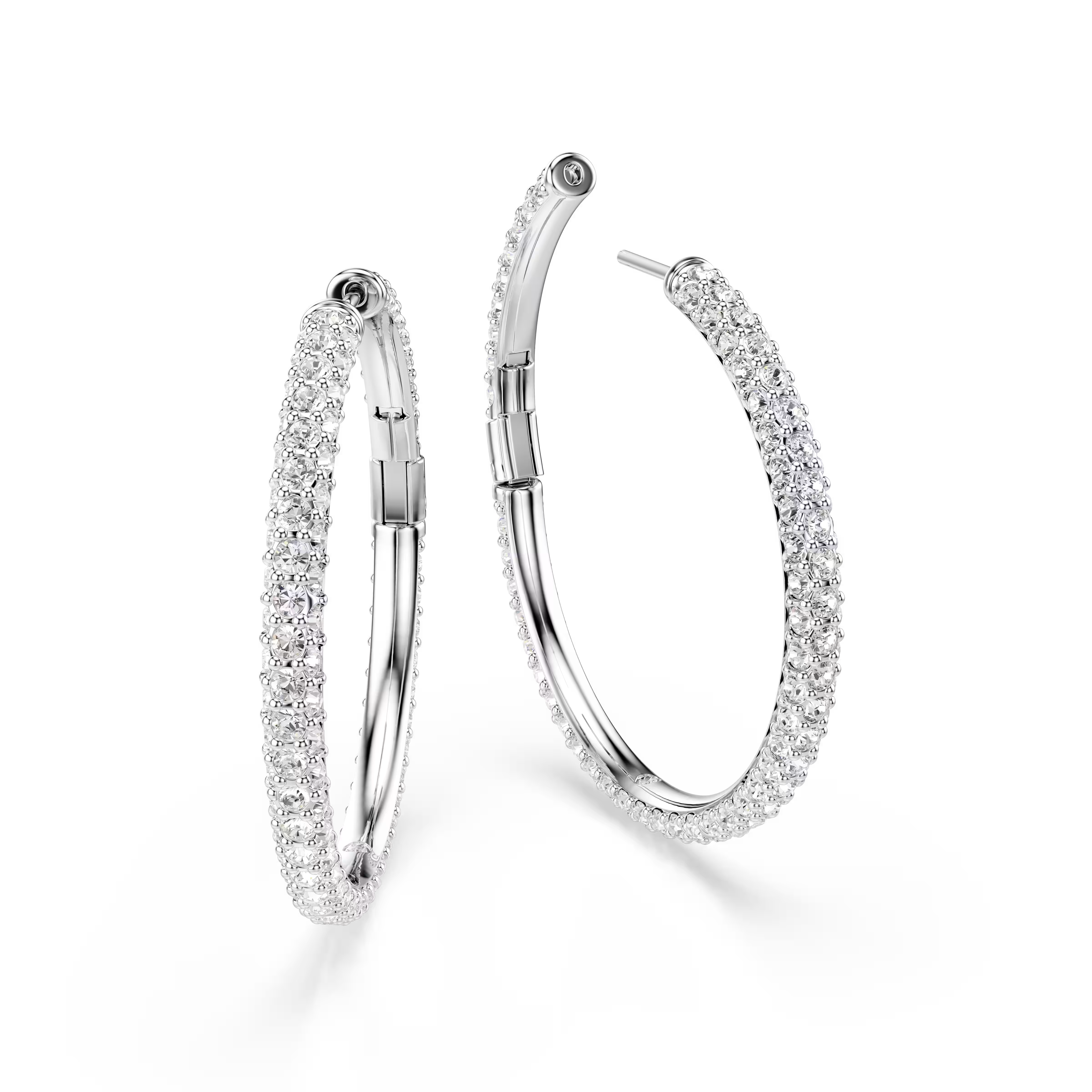 Swarovski Dextera Rhodium Small Hoop Earrings