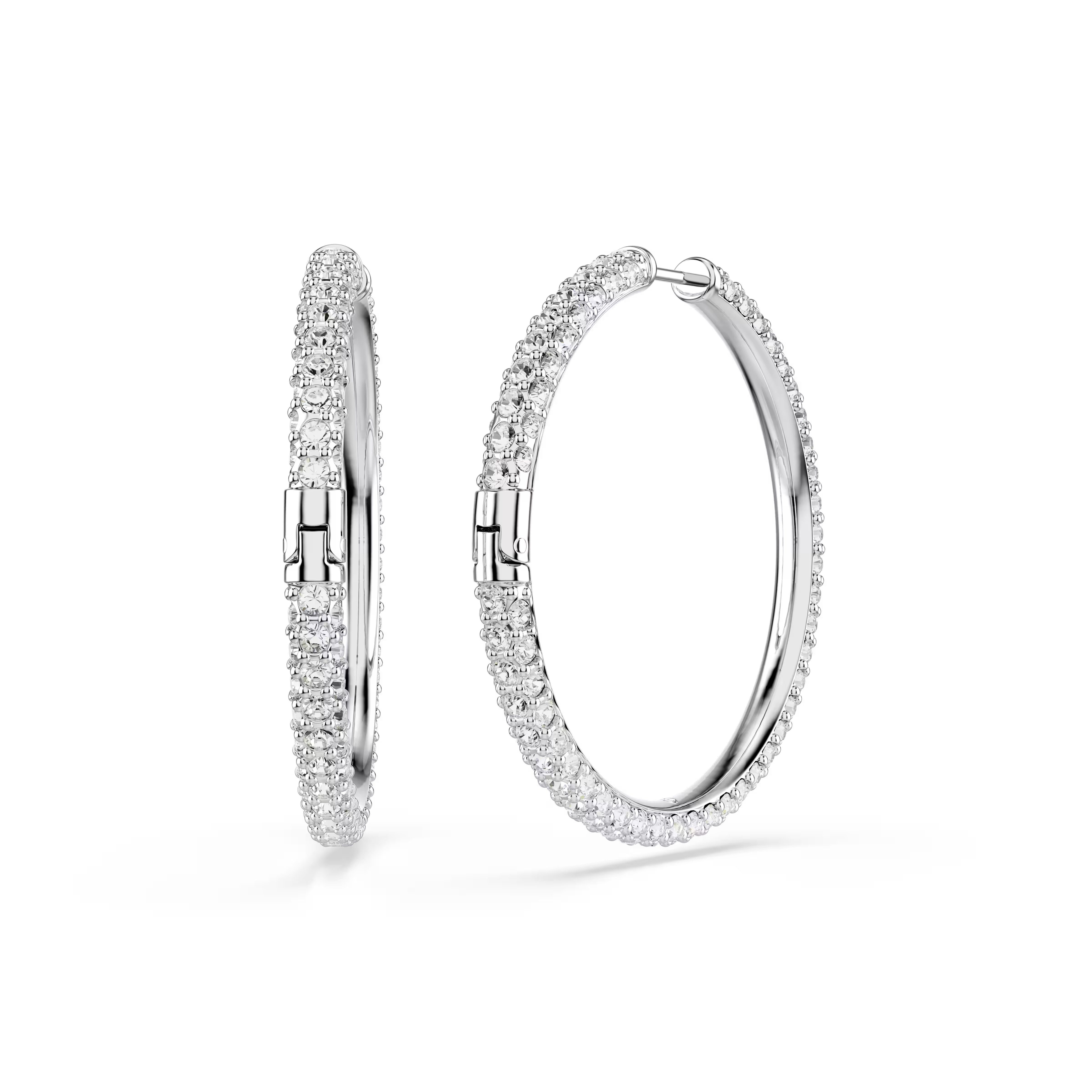 Swarovski Dextera Rhodium Small Hoop Earrings