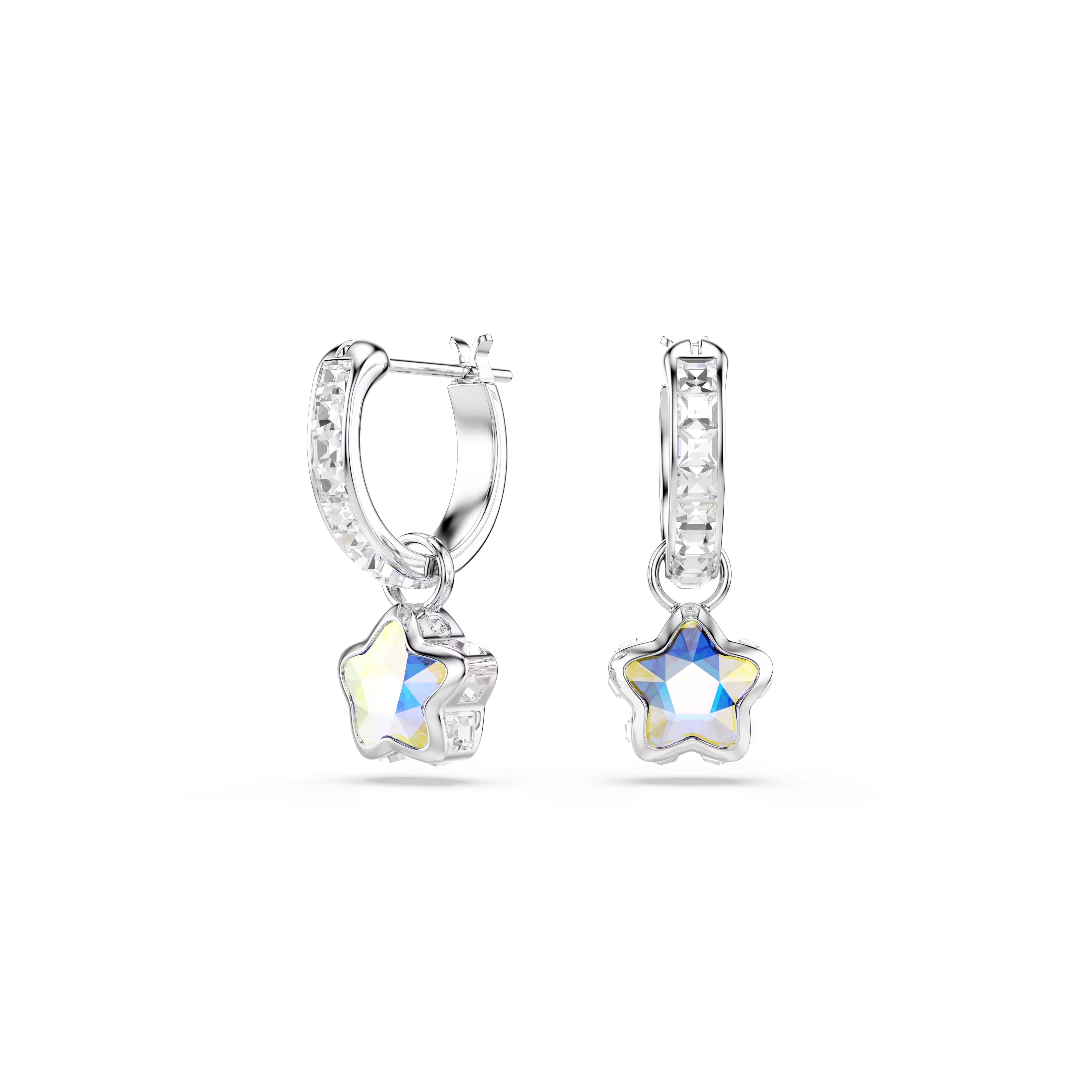Swarovski Chroma Star Rhodium Earrings