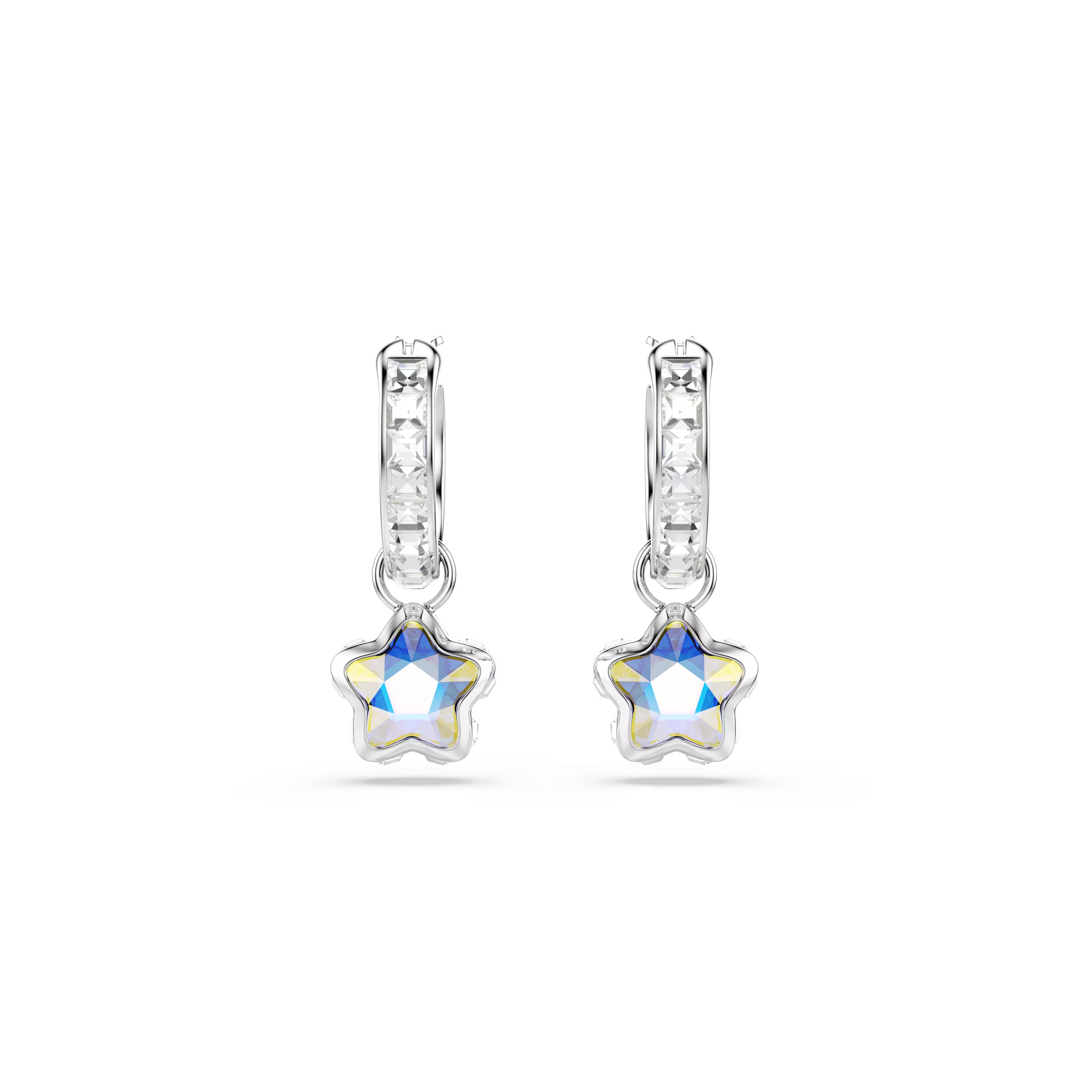 Swarovski Chroma Star Rhodium Earrings