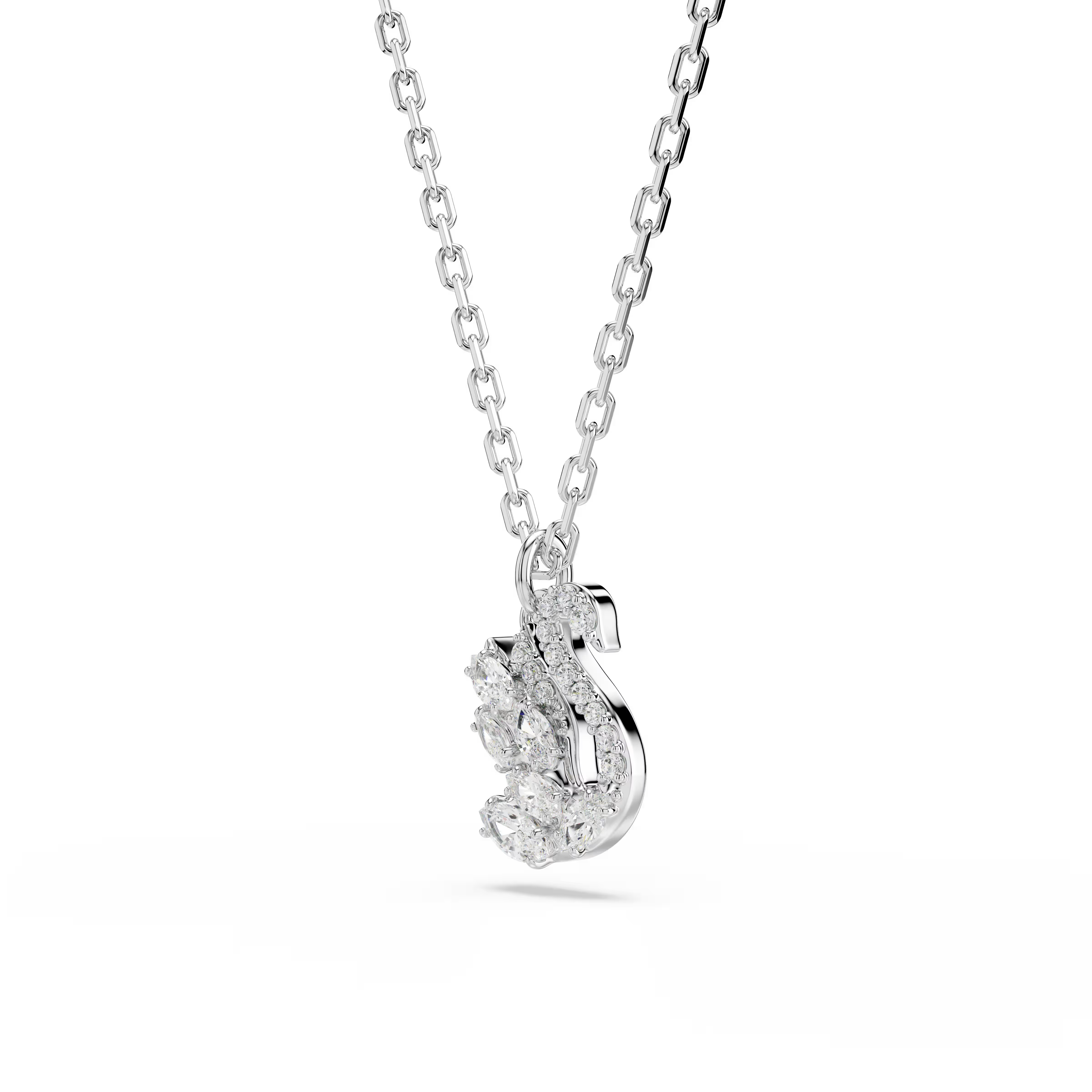 Swarovski Swan Mixed Cuts Rhodium Necklace