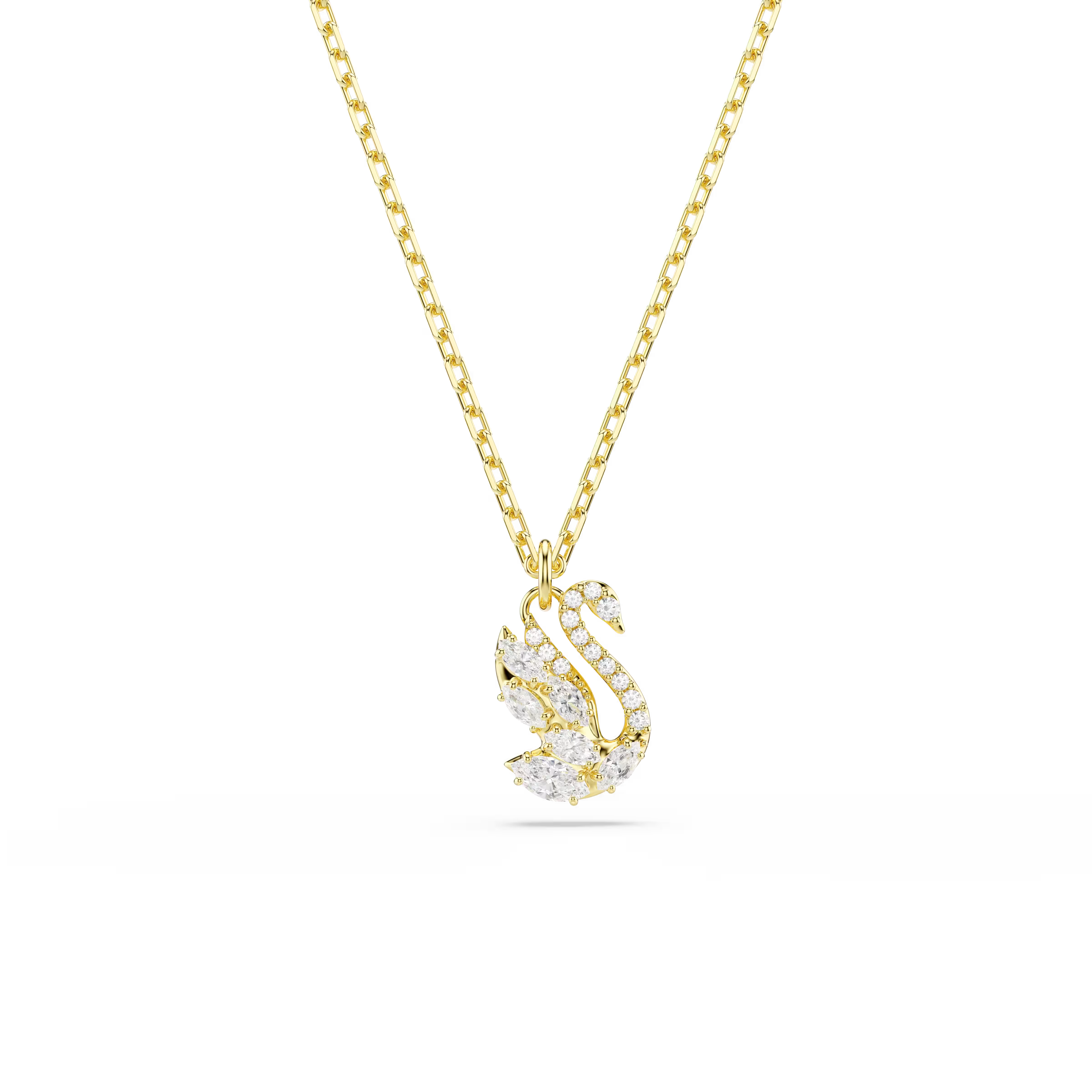 Swarovski Swan Mixed Cuts Gold Necklace