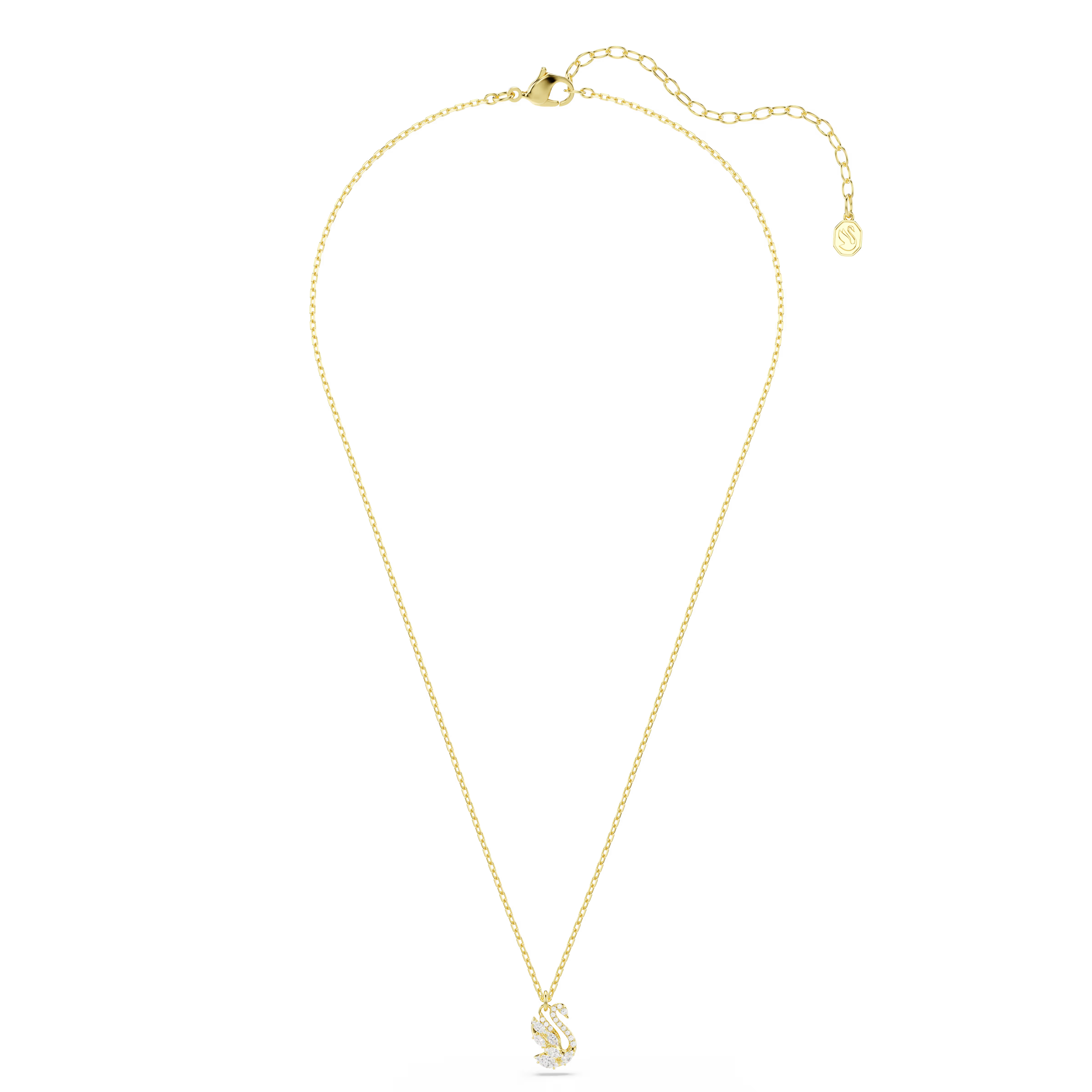 Swarovski Swan Mixed Cuts Gold Necklace