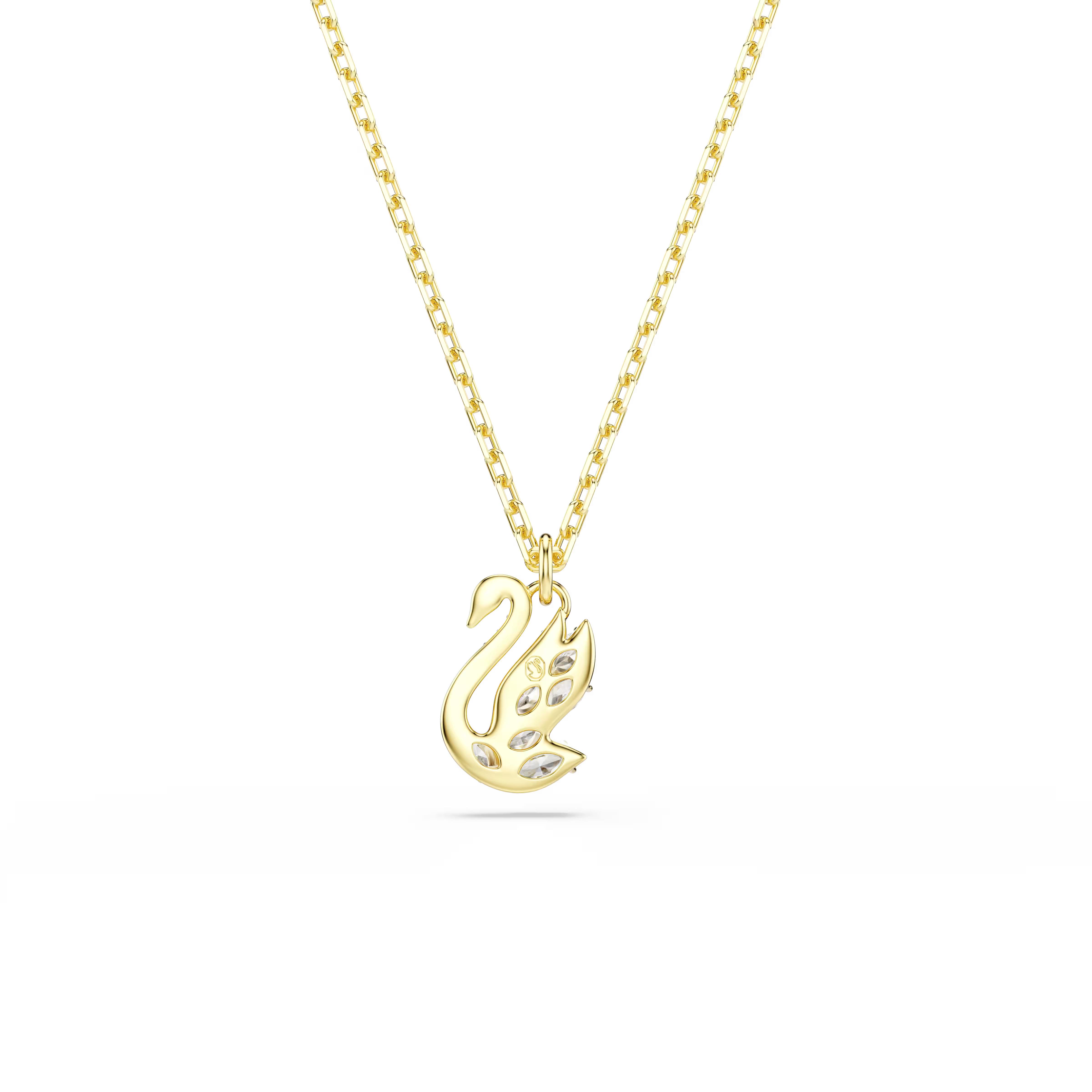 Swarovski Swan Mixed Cuts Gold Necklace