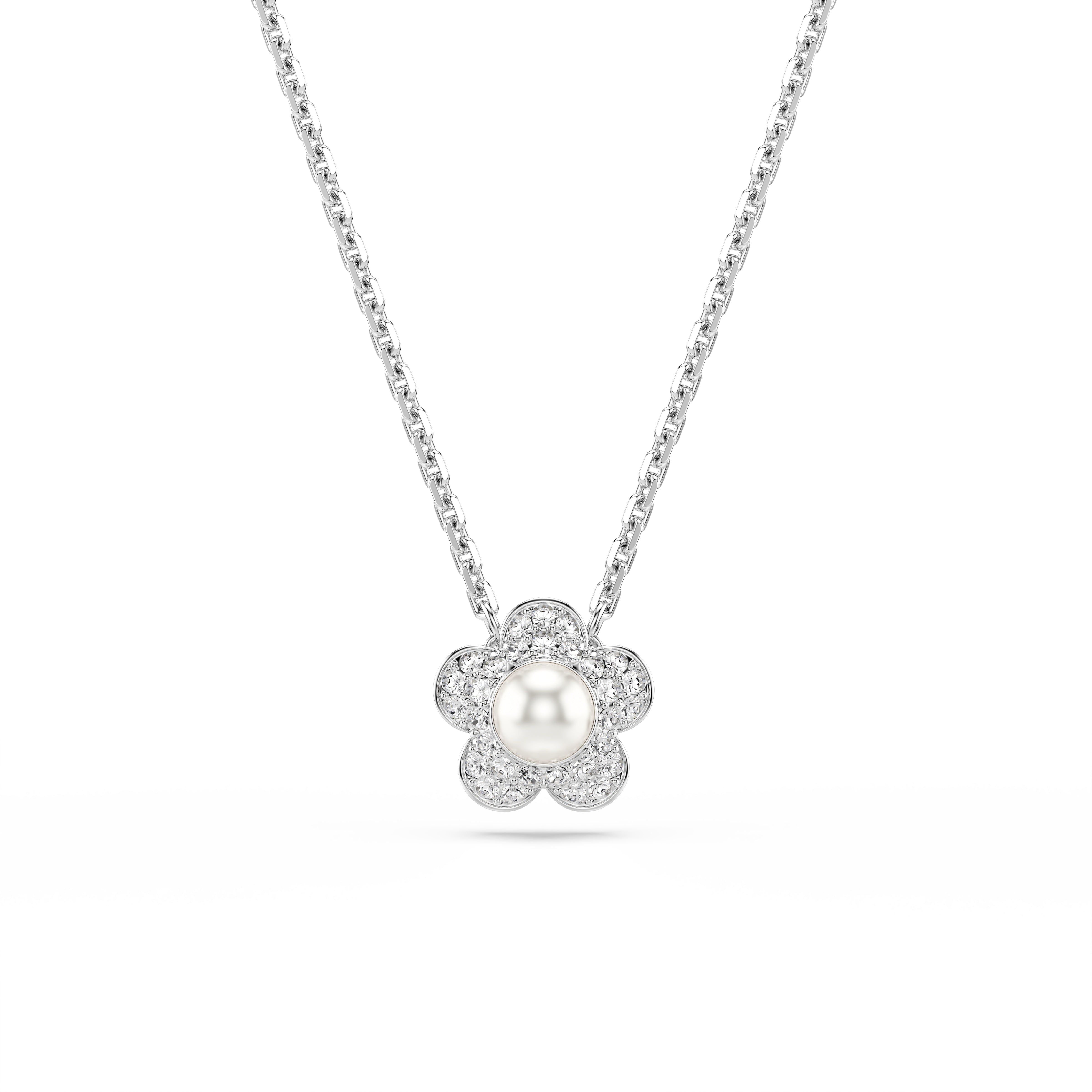 Swarovski Rhodium Ariana Grande Angelic Flower Necklace